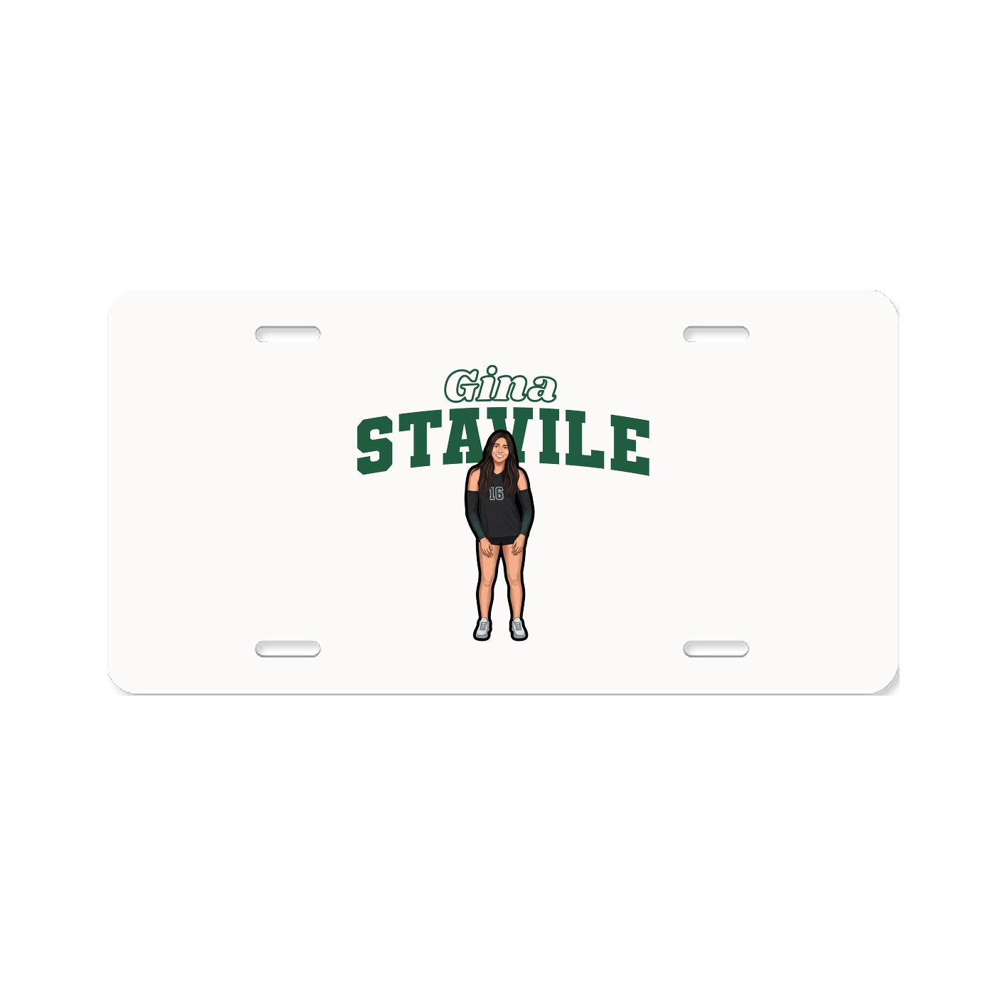 License Plate — Name Arch in Classic
