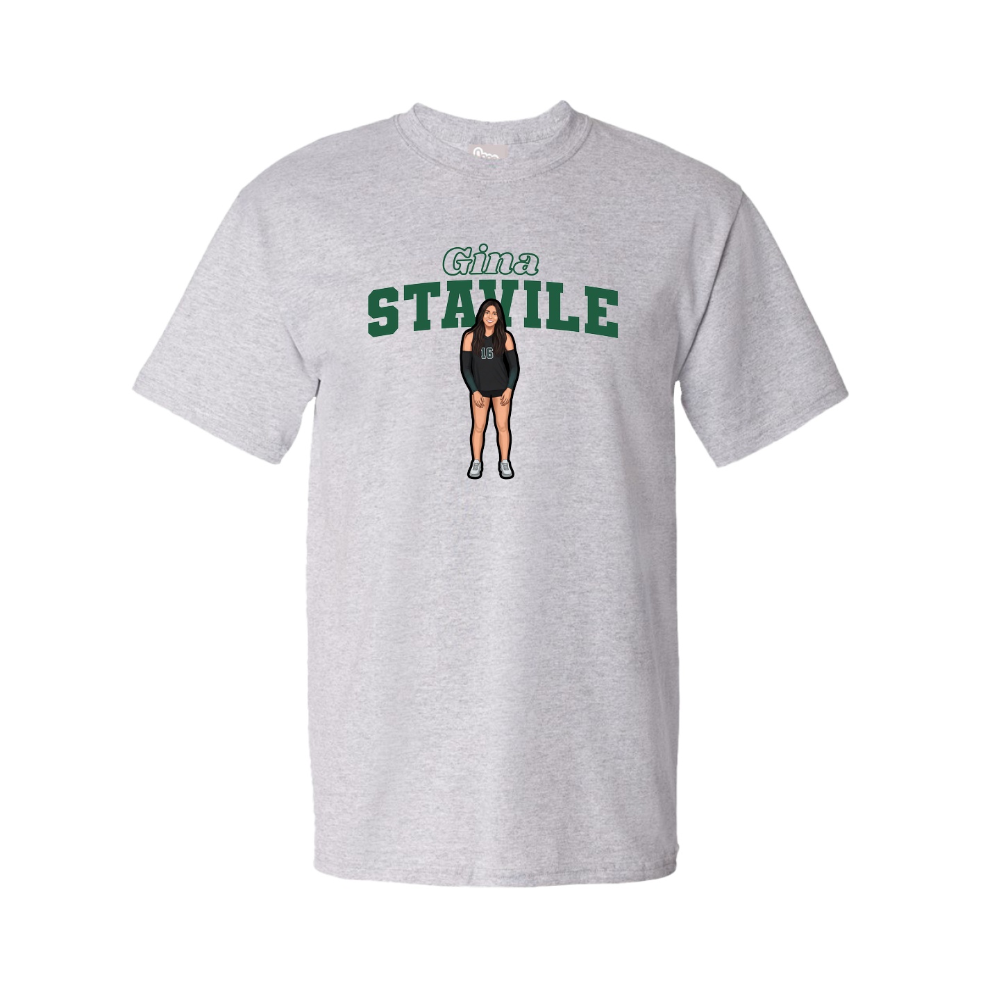 Youth Tee — Name Arch in Grey