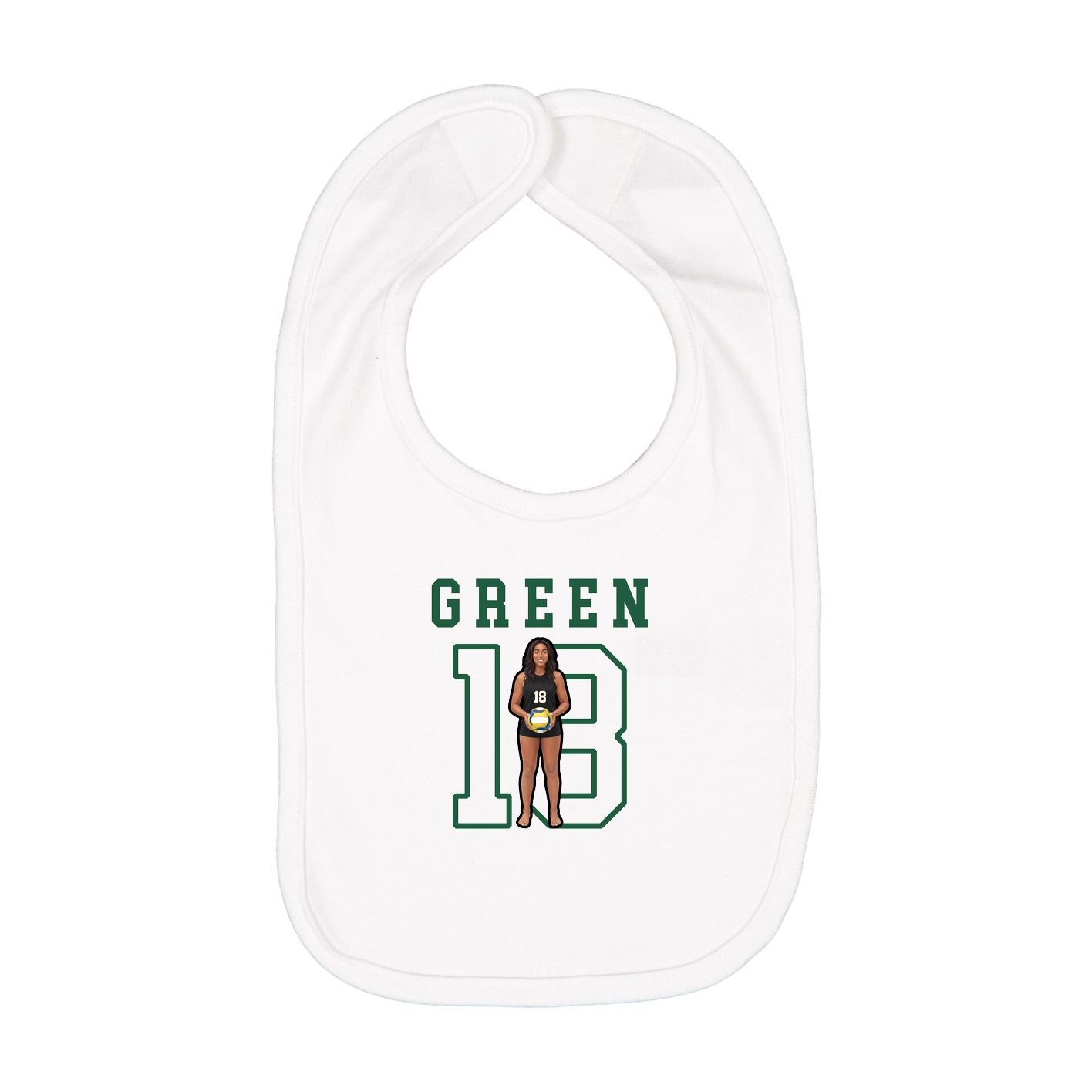 Infant Bib — Shirsey in White