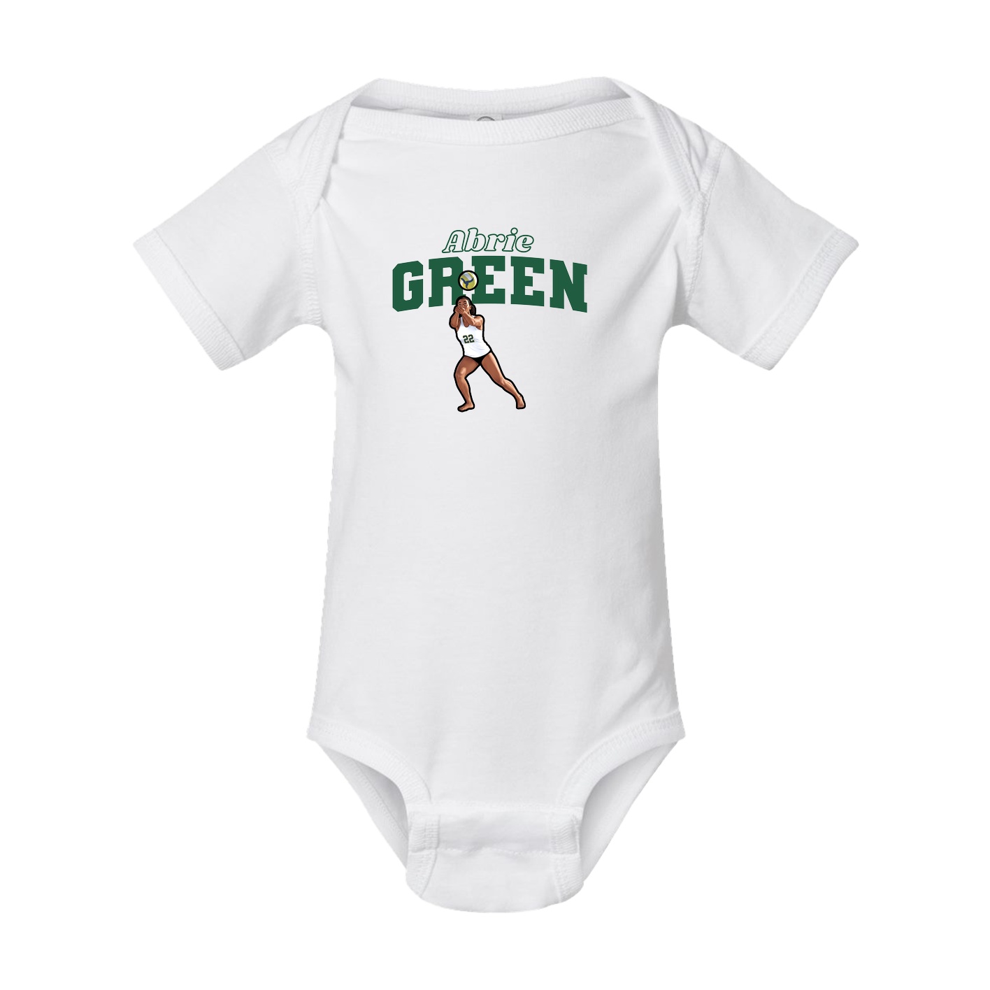 Baby Onesie — Name Arch in White