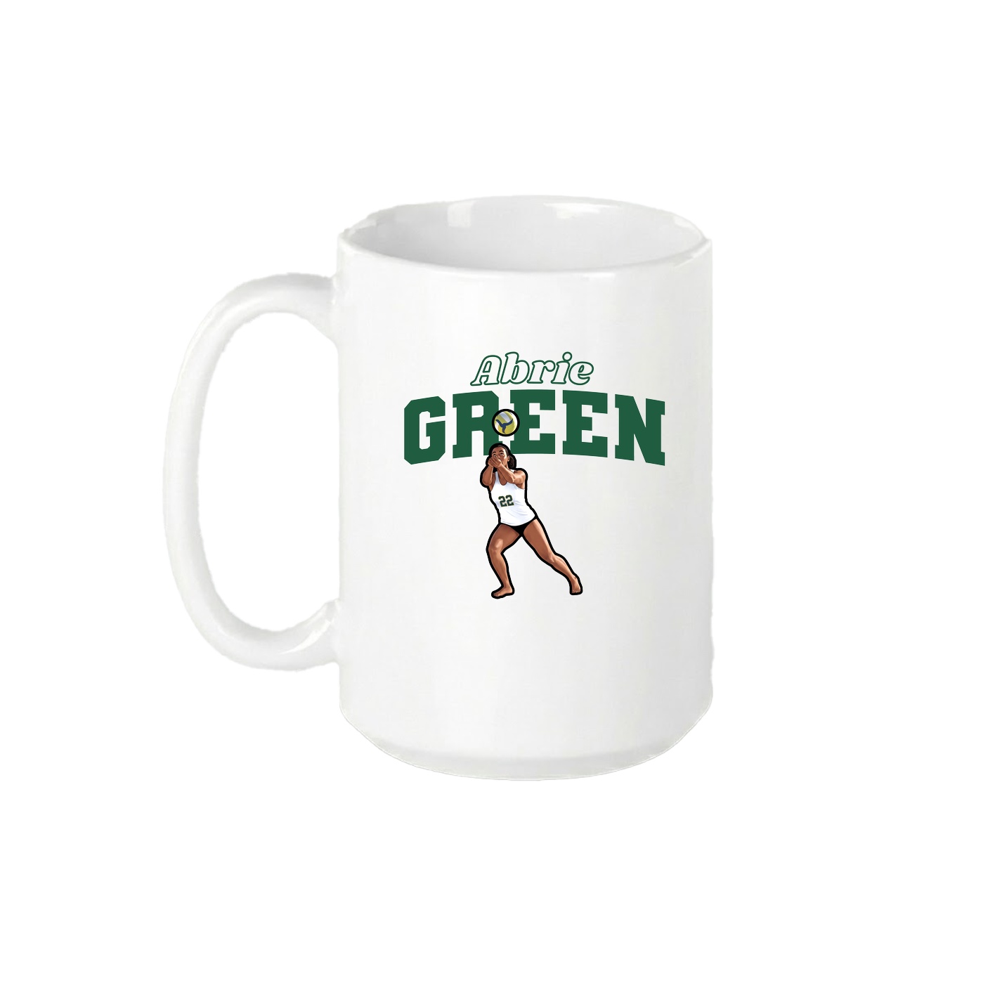 15oz Coffee Mug — Name Arch in White
