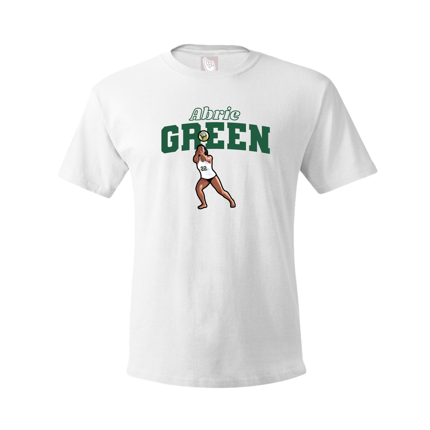 Youth Tee — Name Arch in White