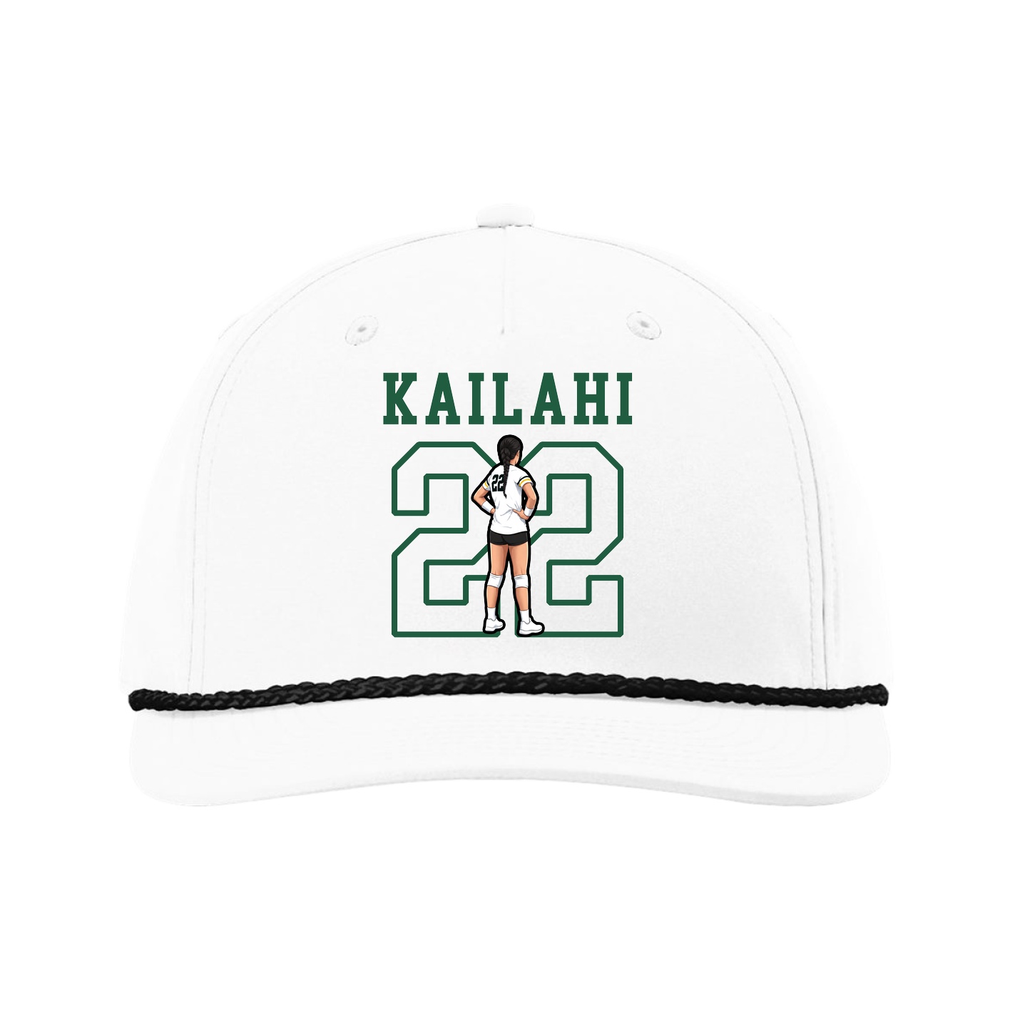 Five-Panel Classic Rope Cap — Shirsey in White