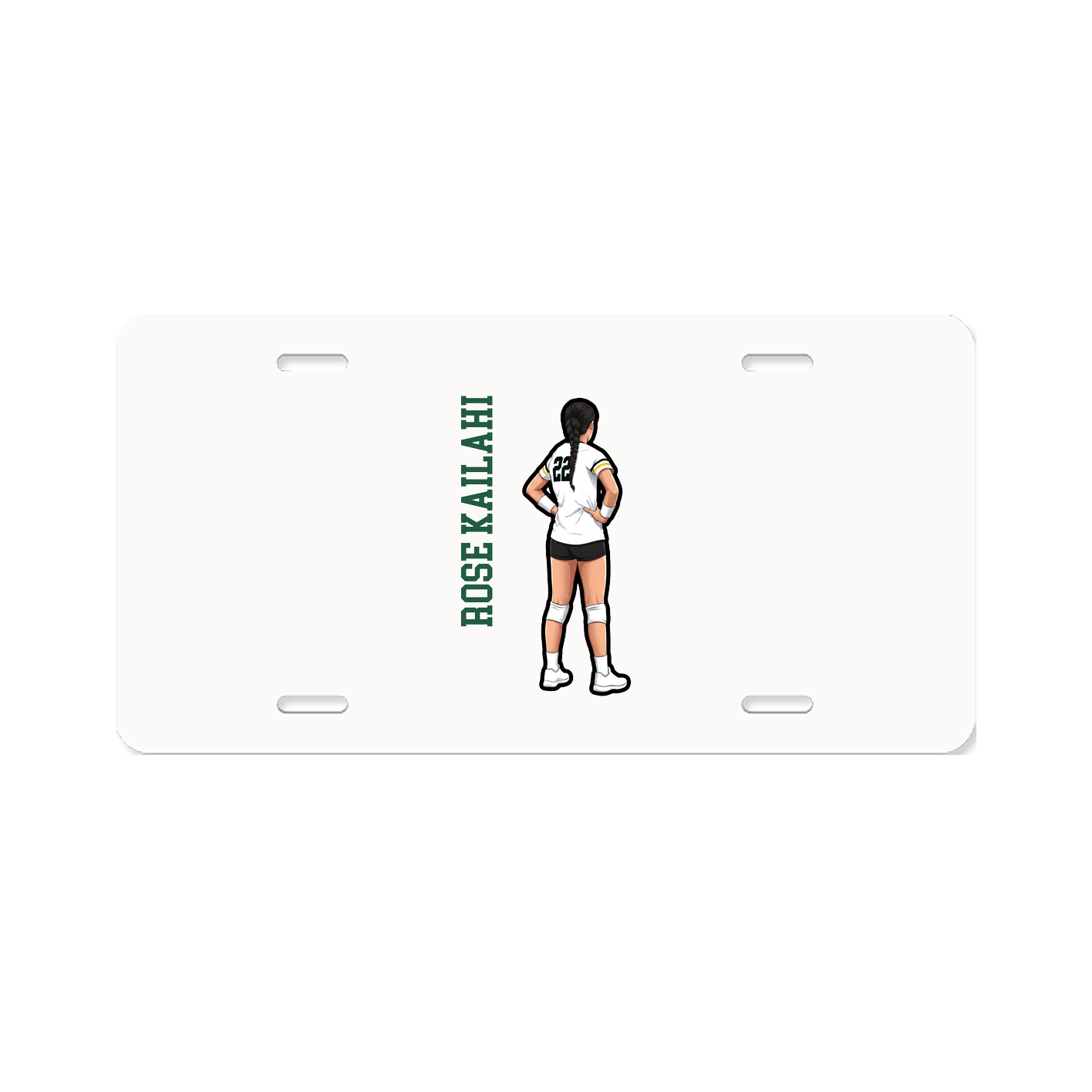 License Plate — Name Vertical in Classic
