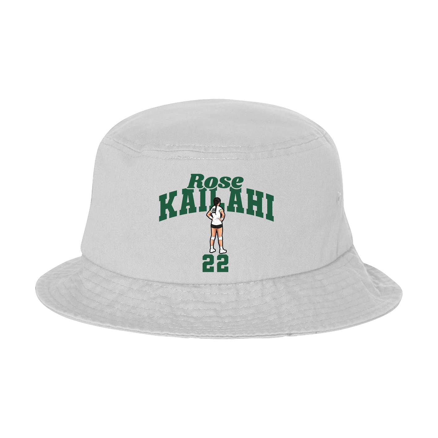Bucket Cap — Signature Arch in White