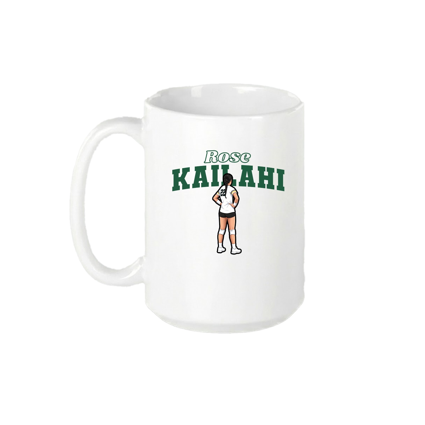 15oz Coffee Mug — Name Arch in White