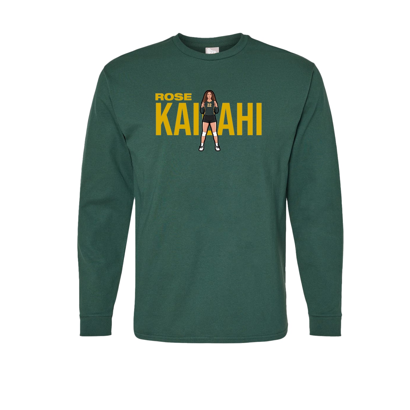 Long Sleeve Tee — Player Name in Green