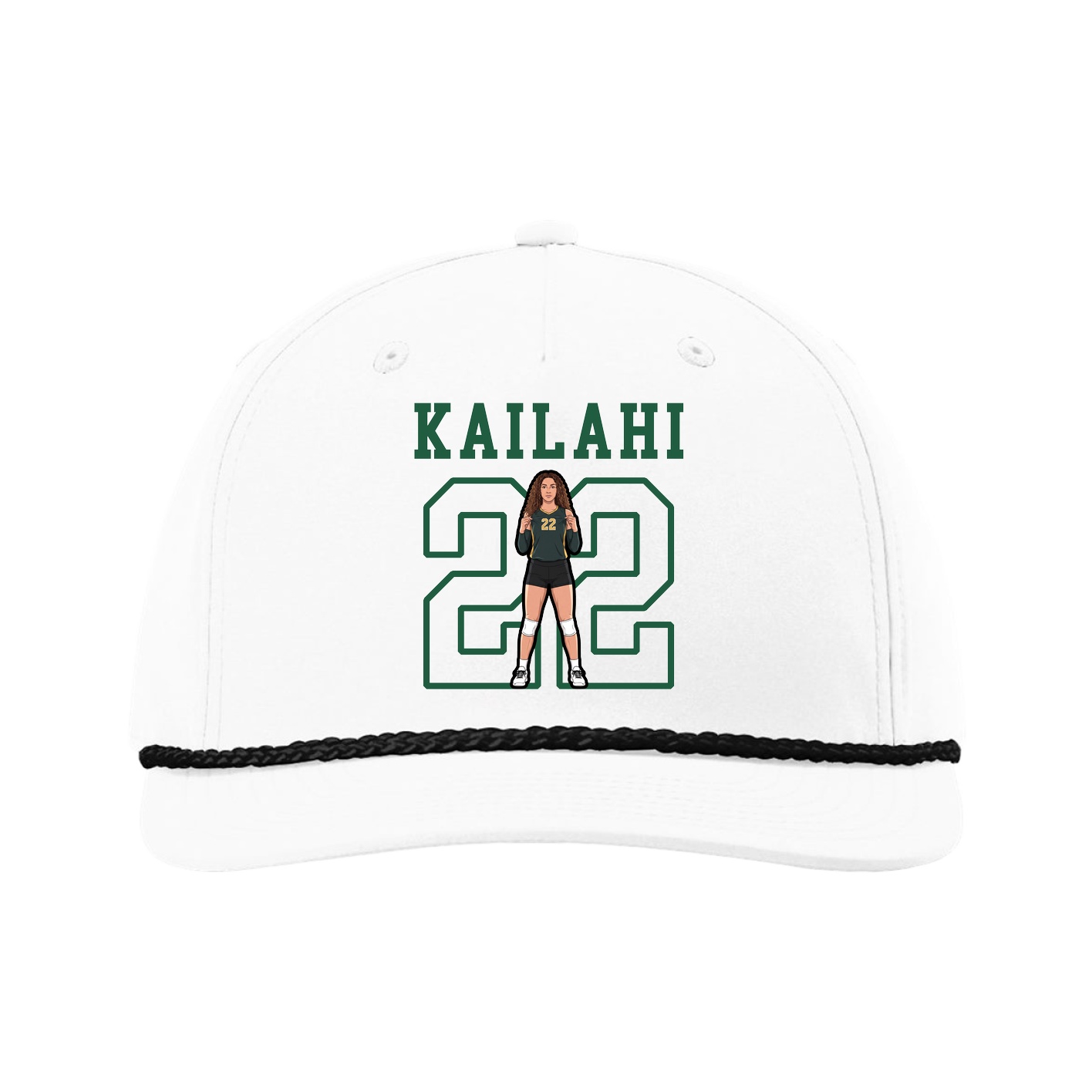 Five-Panel Classic Rope Cap — Shirsey in White