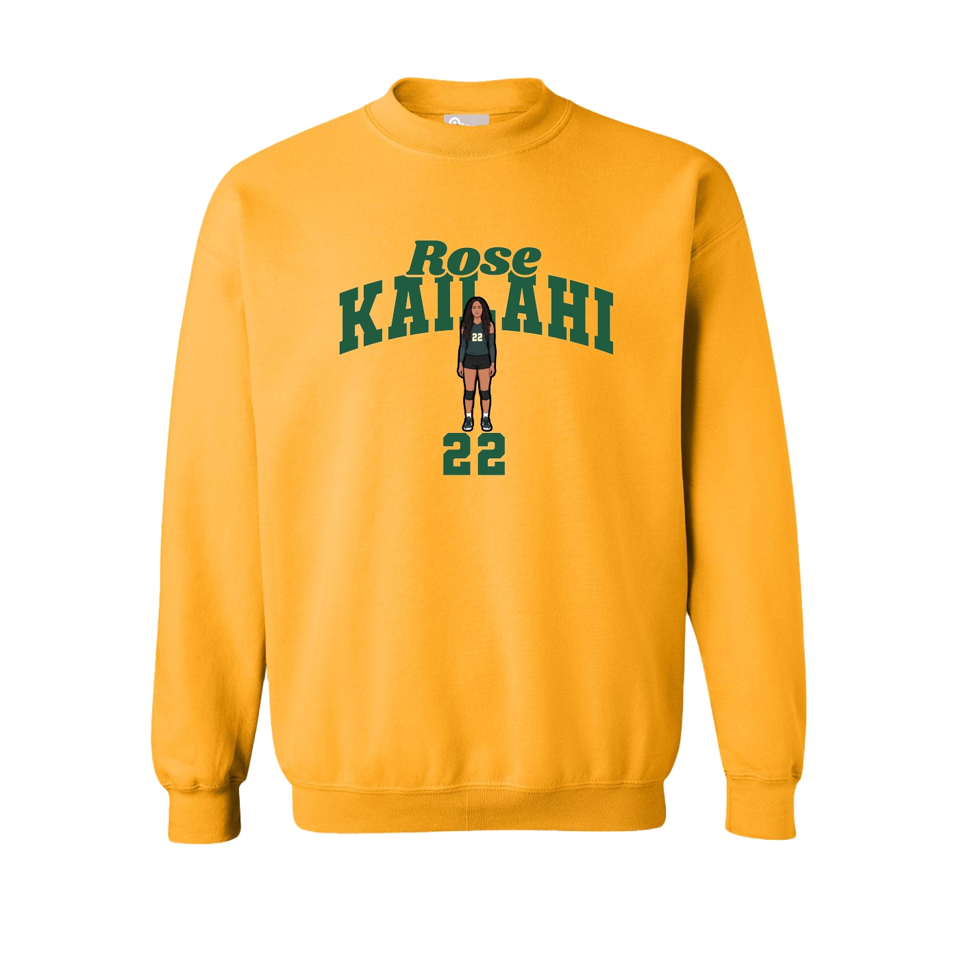 Fleece Crew — Signature Arch in Gold