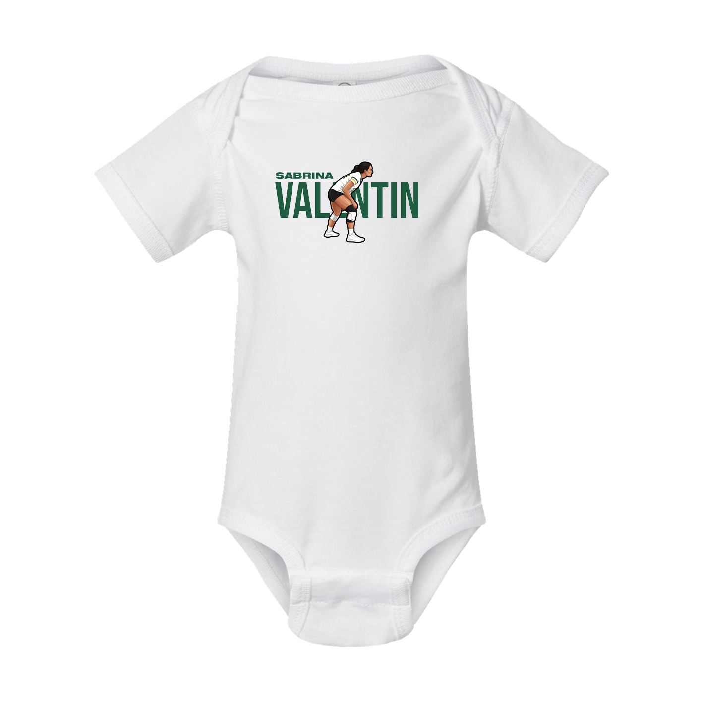 Baby Onesie — Player Name in White