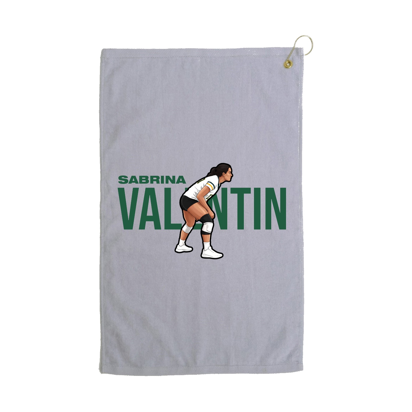 Golf Towel — Player Name in Grey
