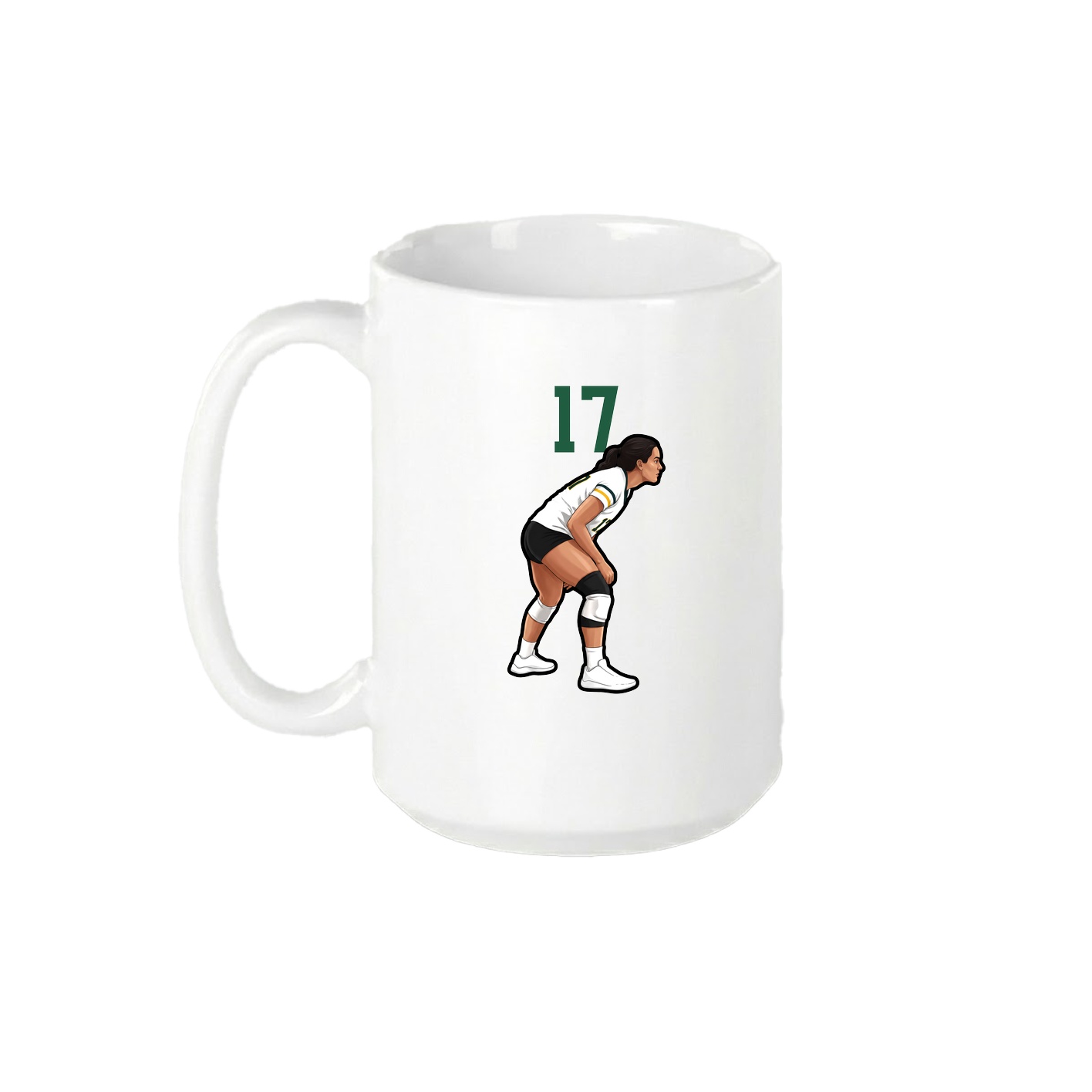15oz Coffee Mug — Number Top in White