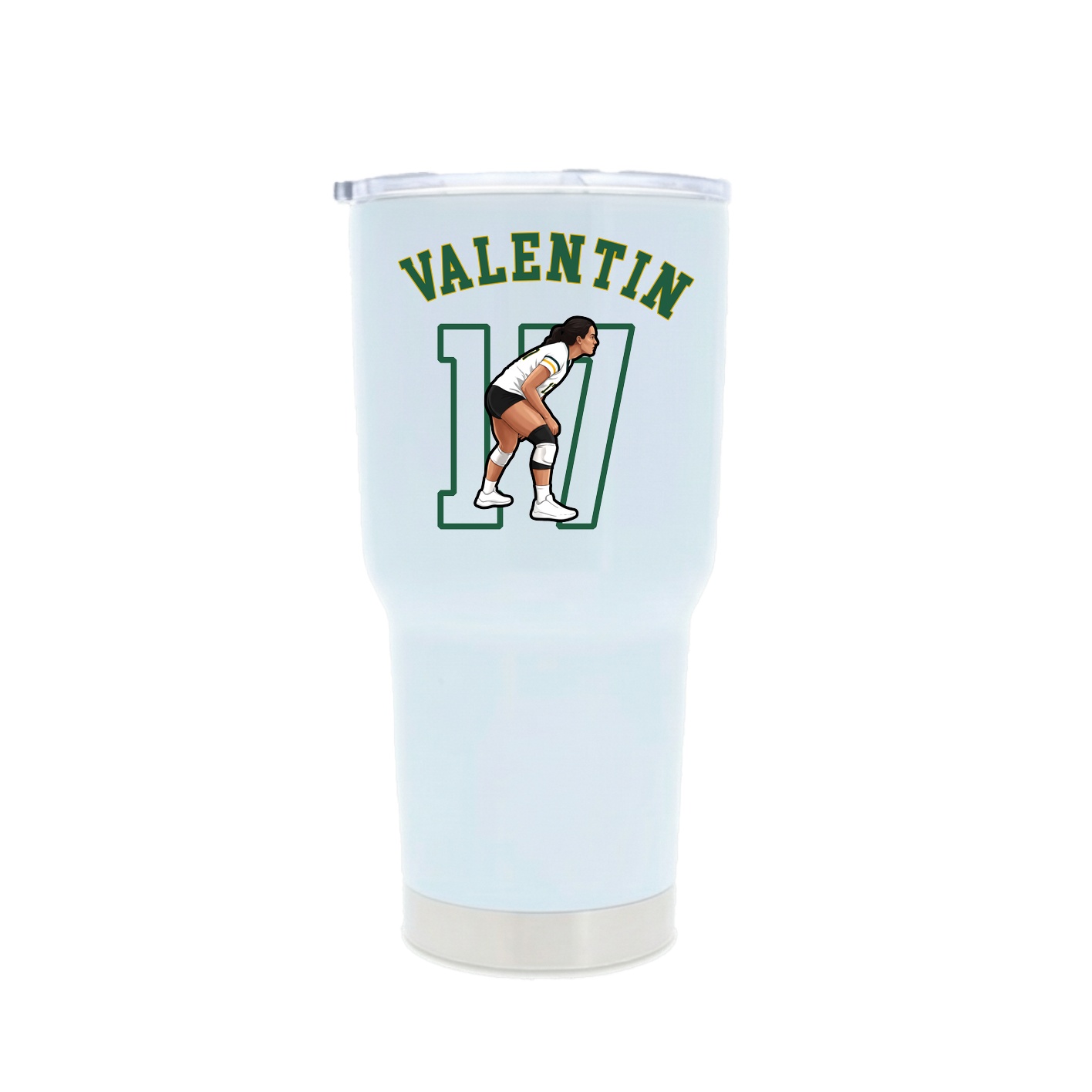 30oz Stainless Steel Tumbler — Shirsey Arch in White