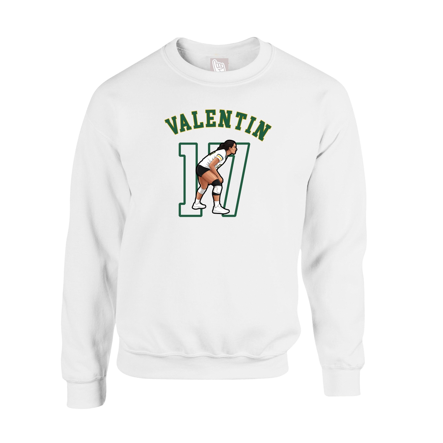 Fleece Crew — Shirsey Arch in White