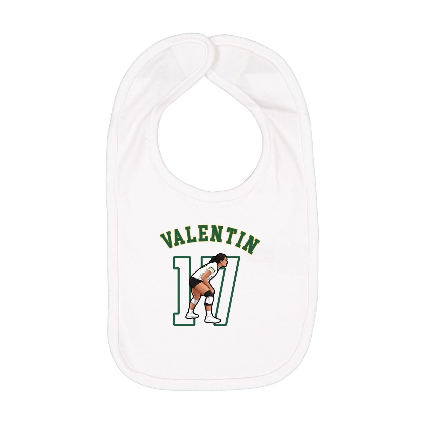 Infant Bib — Shirsey Arch in White