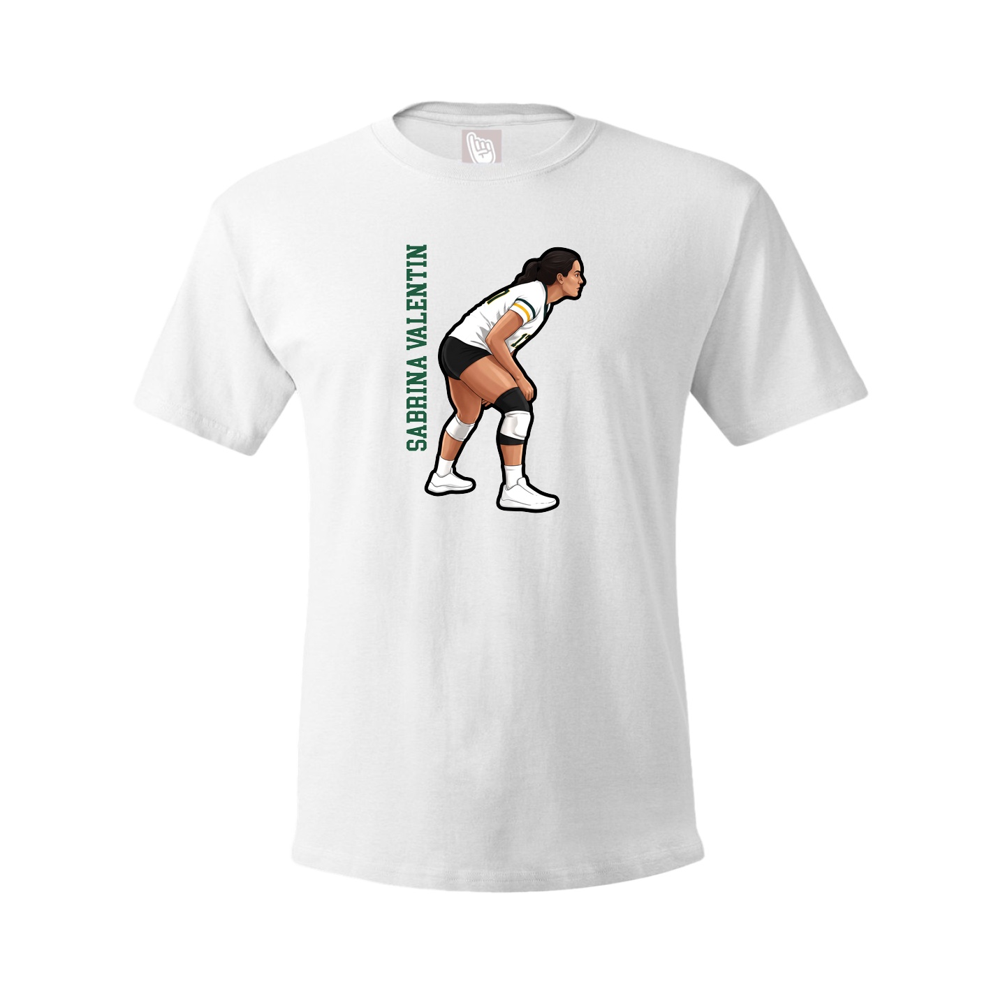 Youth Tee — Name Vertical in White
