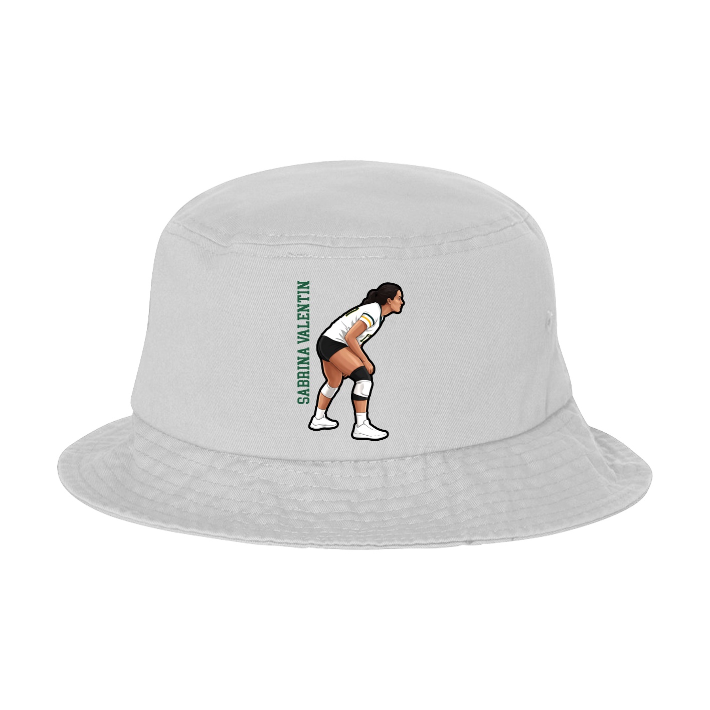 Bucket Cap — Name Vertical in White