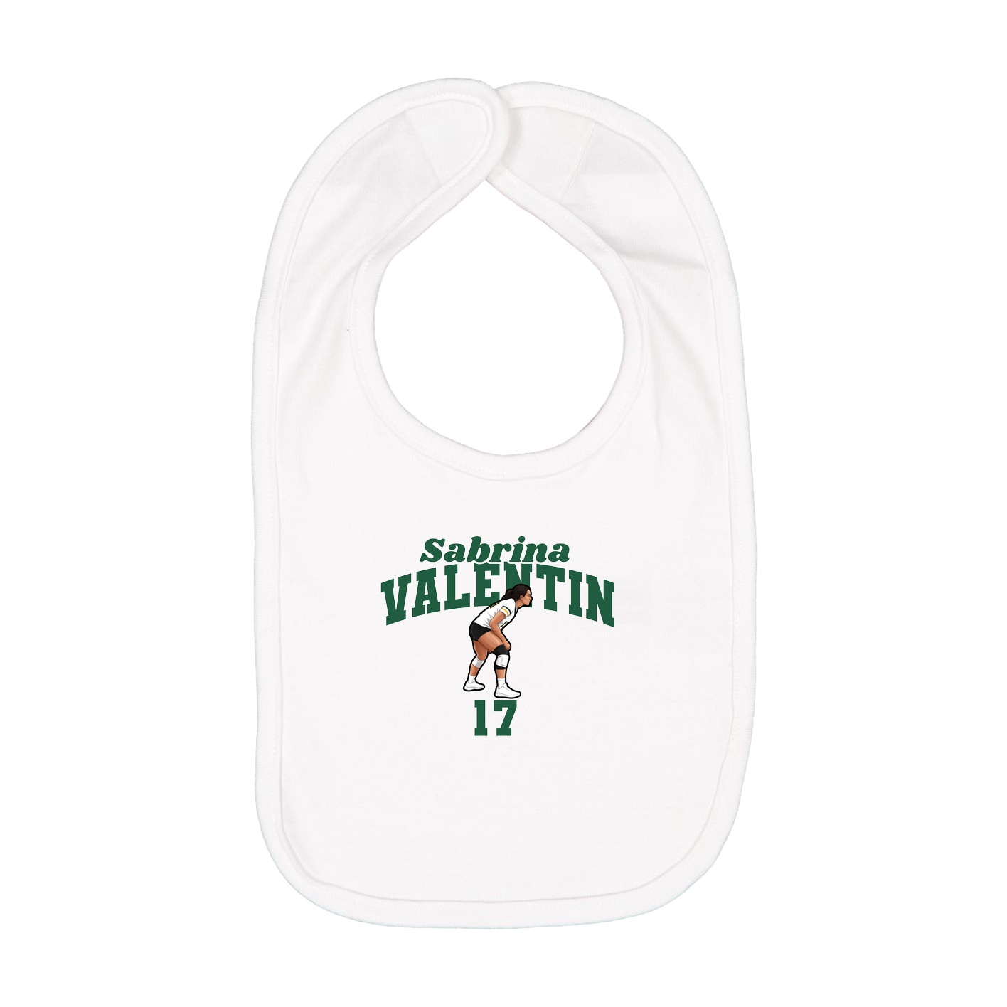 Infant Bib — Signature Arch in White
