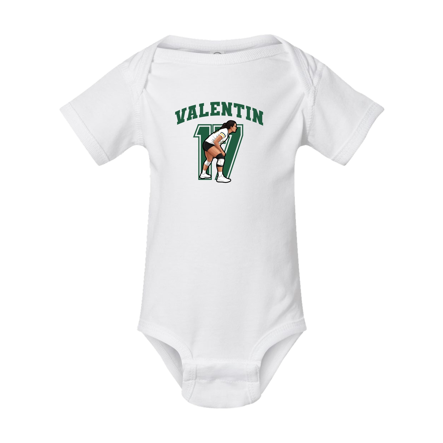 Baby Onesie — Number in White