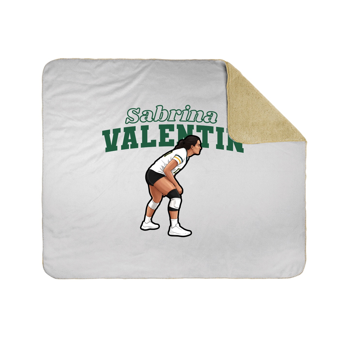 Throw Blanket — Name Arch in White