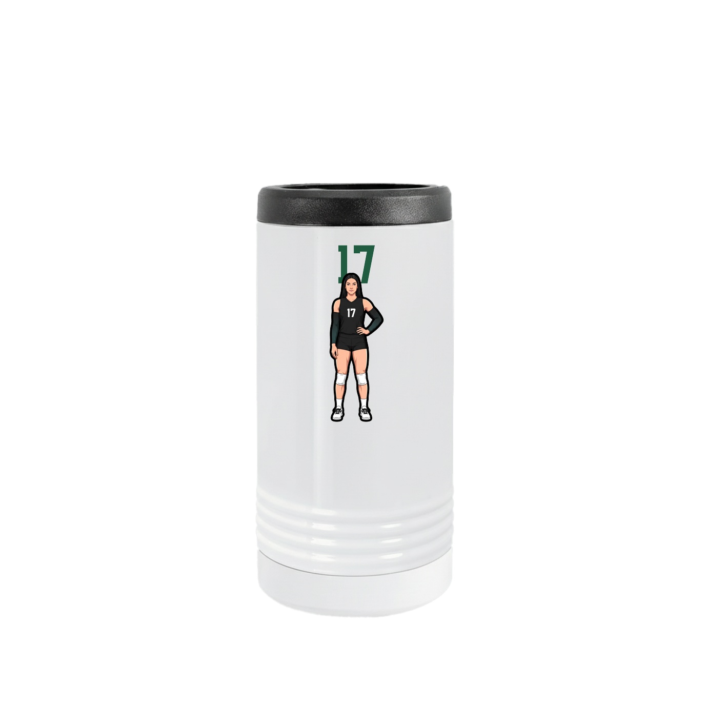Slim Beverage Holder — Number Top in White