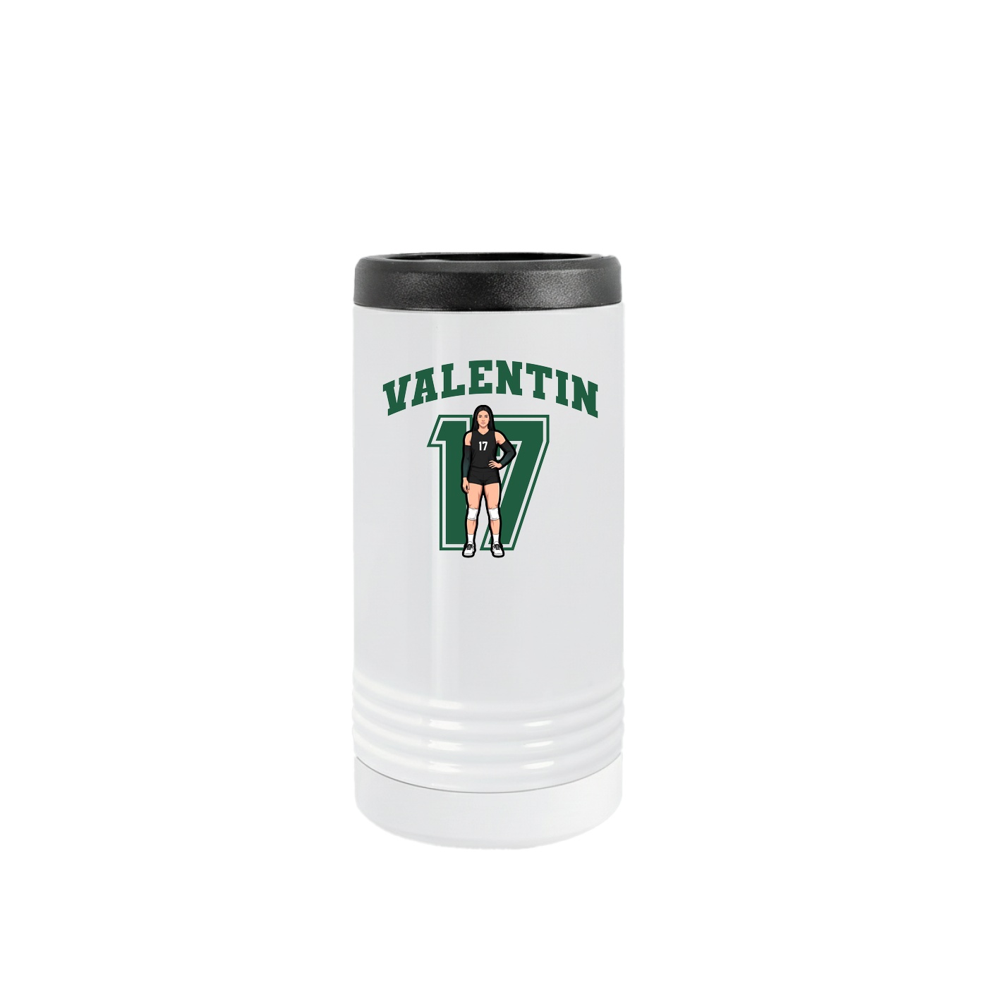 Slim Beverage Holder — Number in White