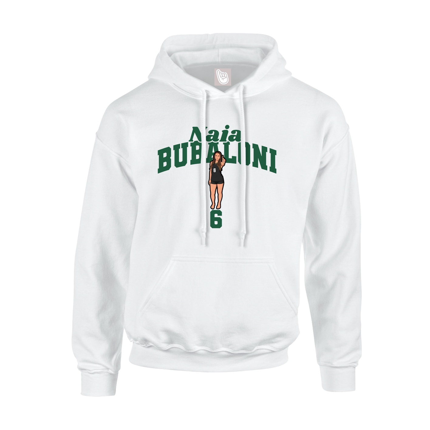 Hoodie — Signature Arch in White