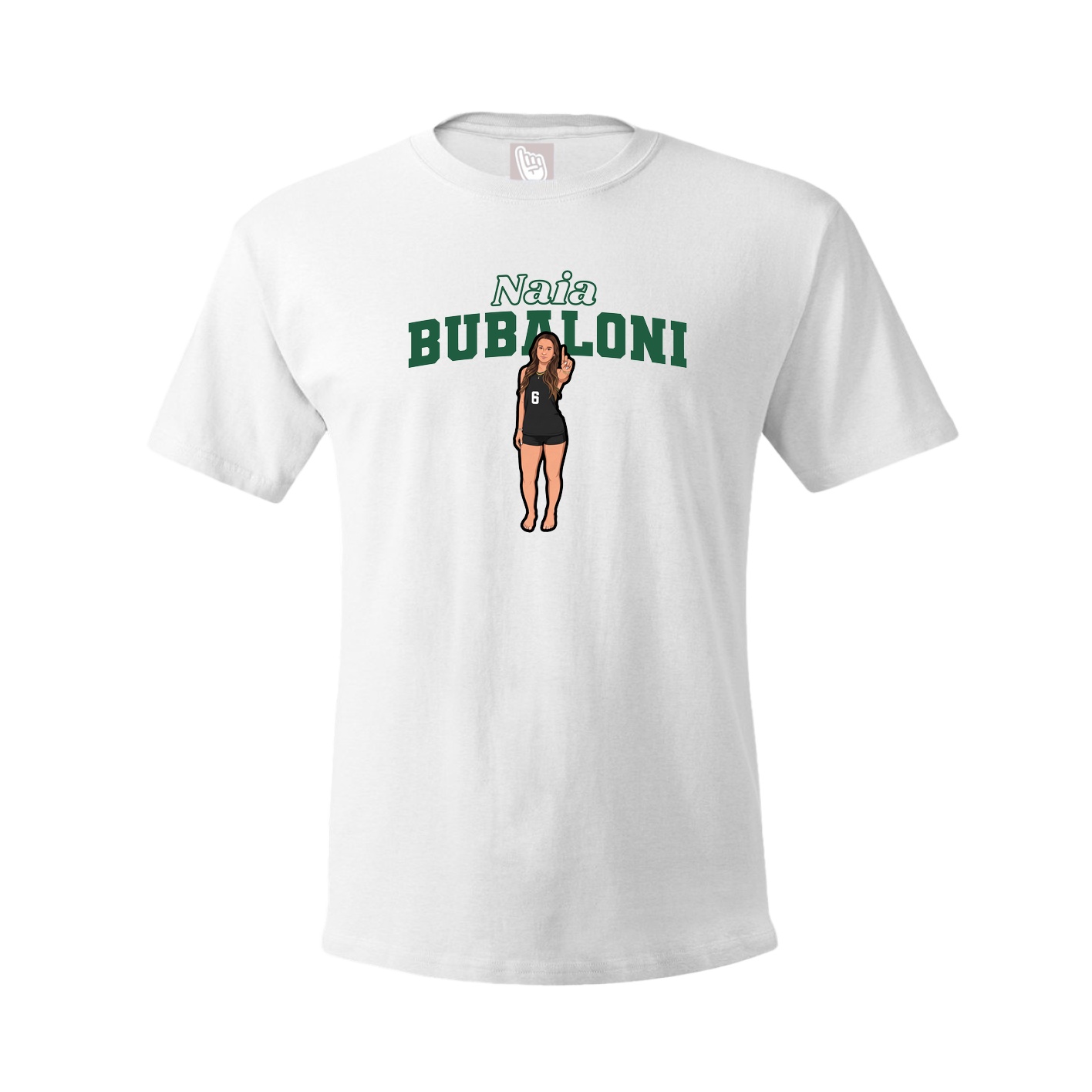 Youth Tee — Name Arch in White
