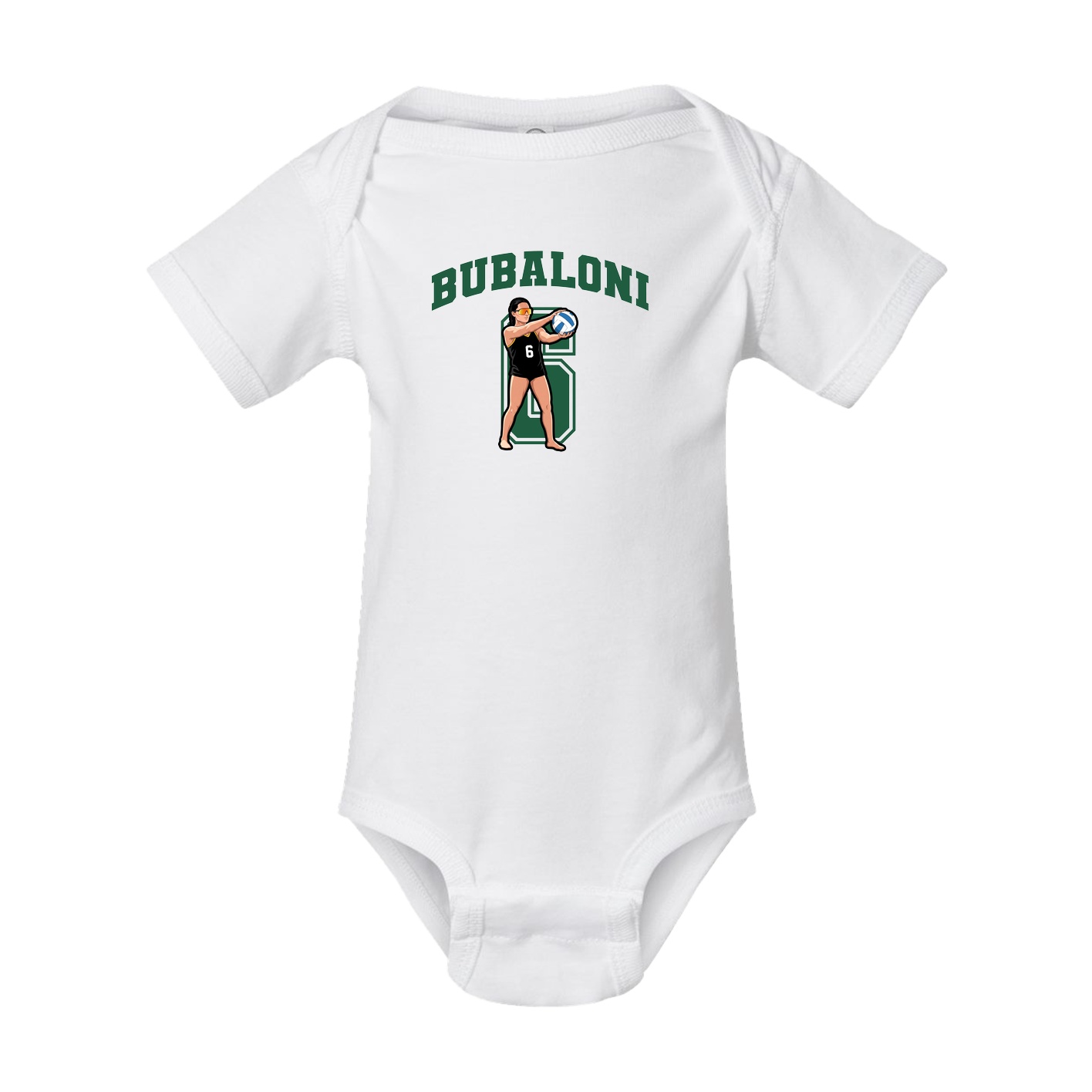 Baby Onesie — Number in White