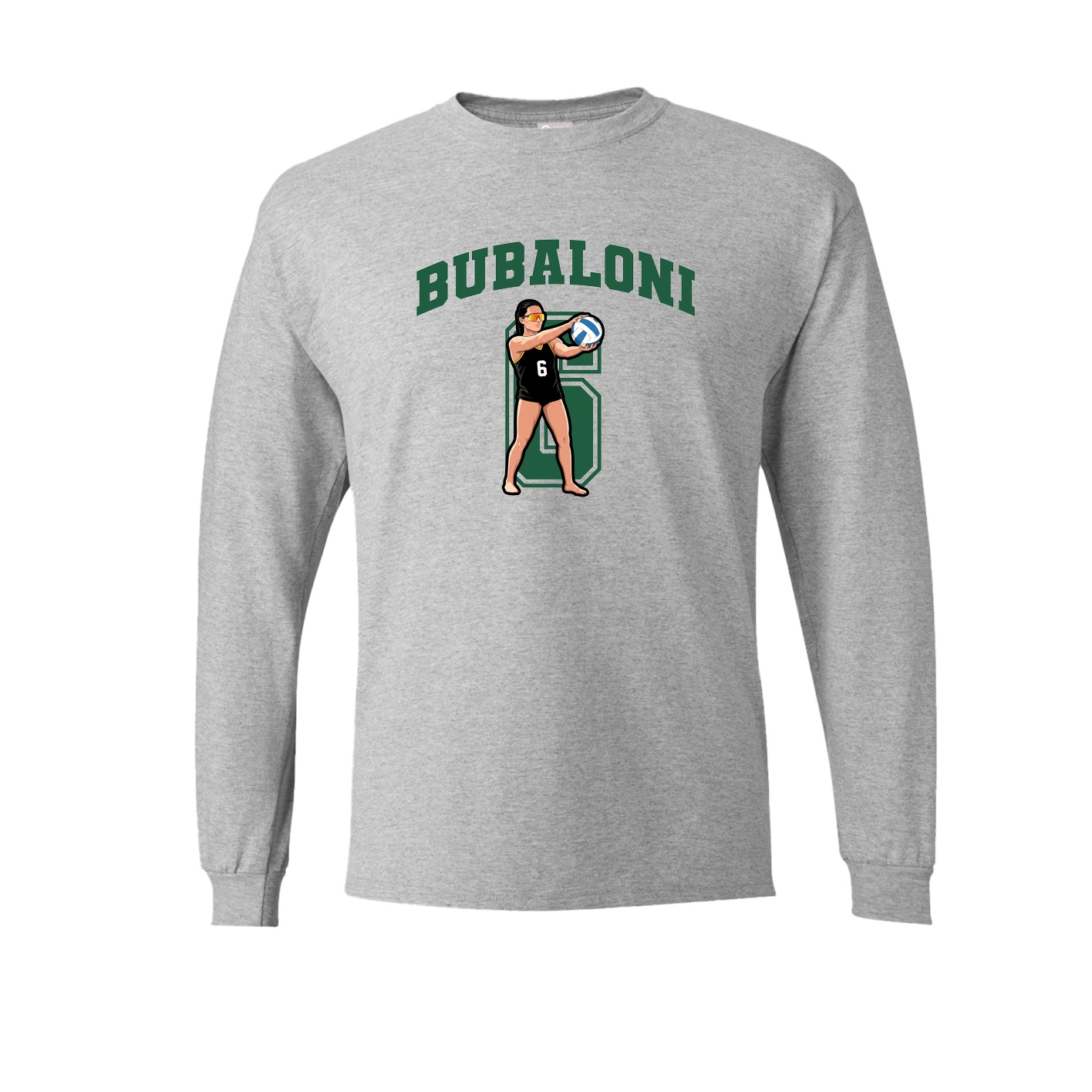 Long Sleeve Tee — Number in Grey