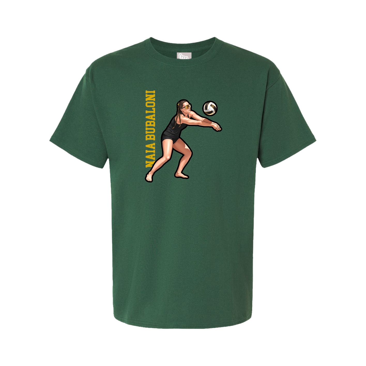 Tee — Name Vertical in Green