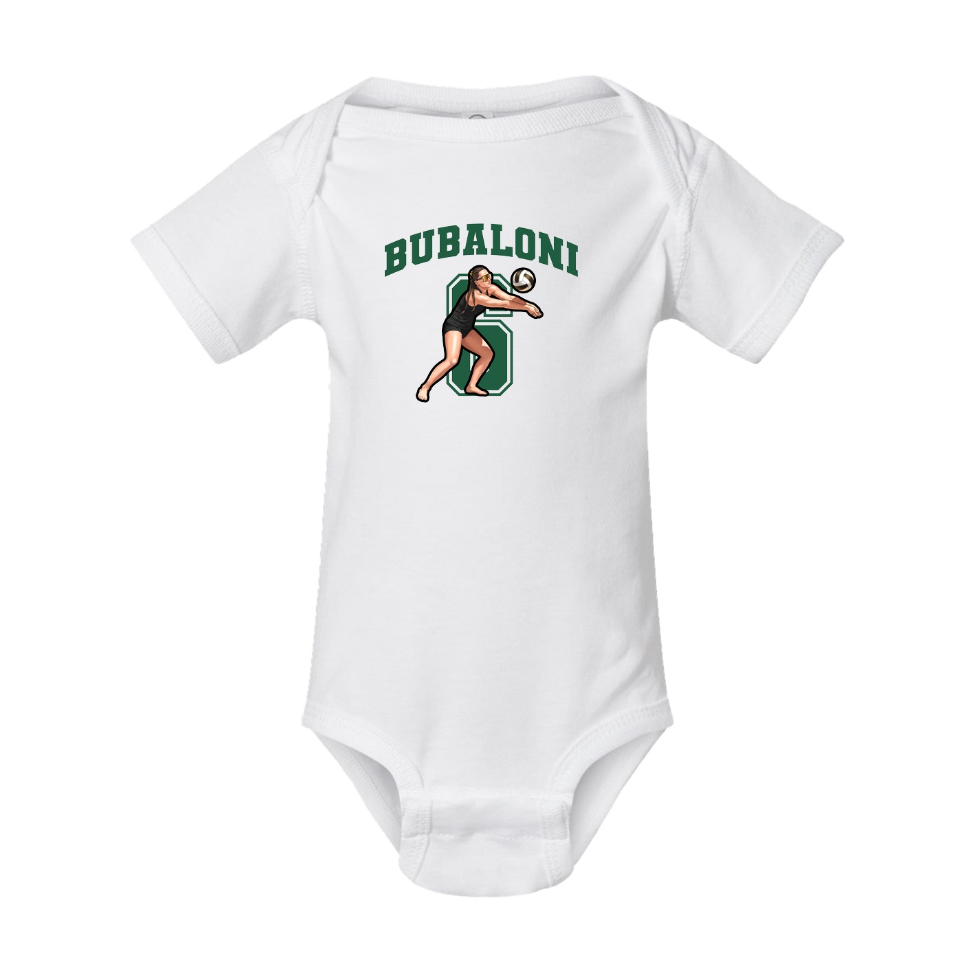 Baby Onesie — Number in White