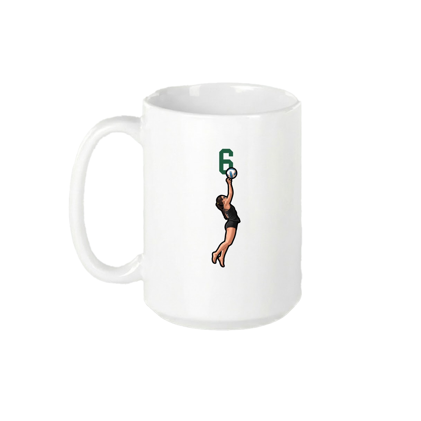 15oz Coffee Mug — Number Top in White