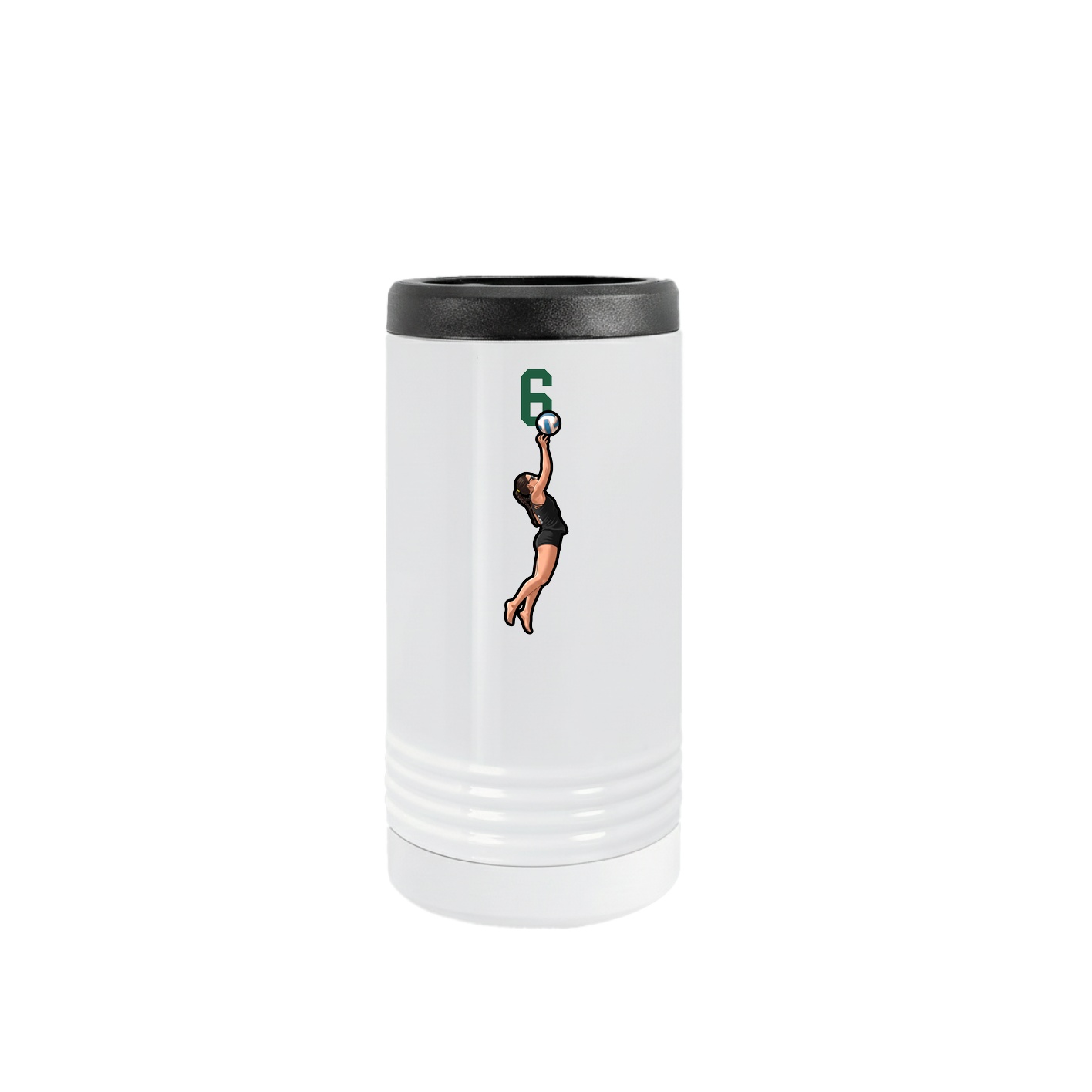 Slim Beverage Holder — Number Top in White