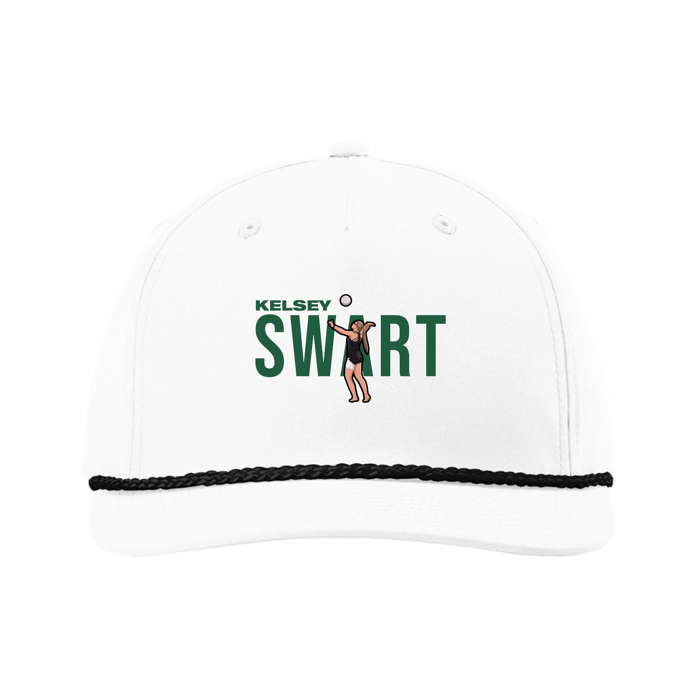 Five-Panel Classic Rope Cap — Player Name in White