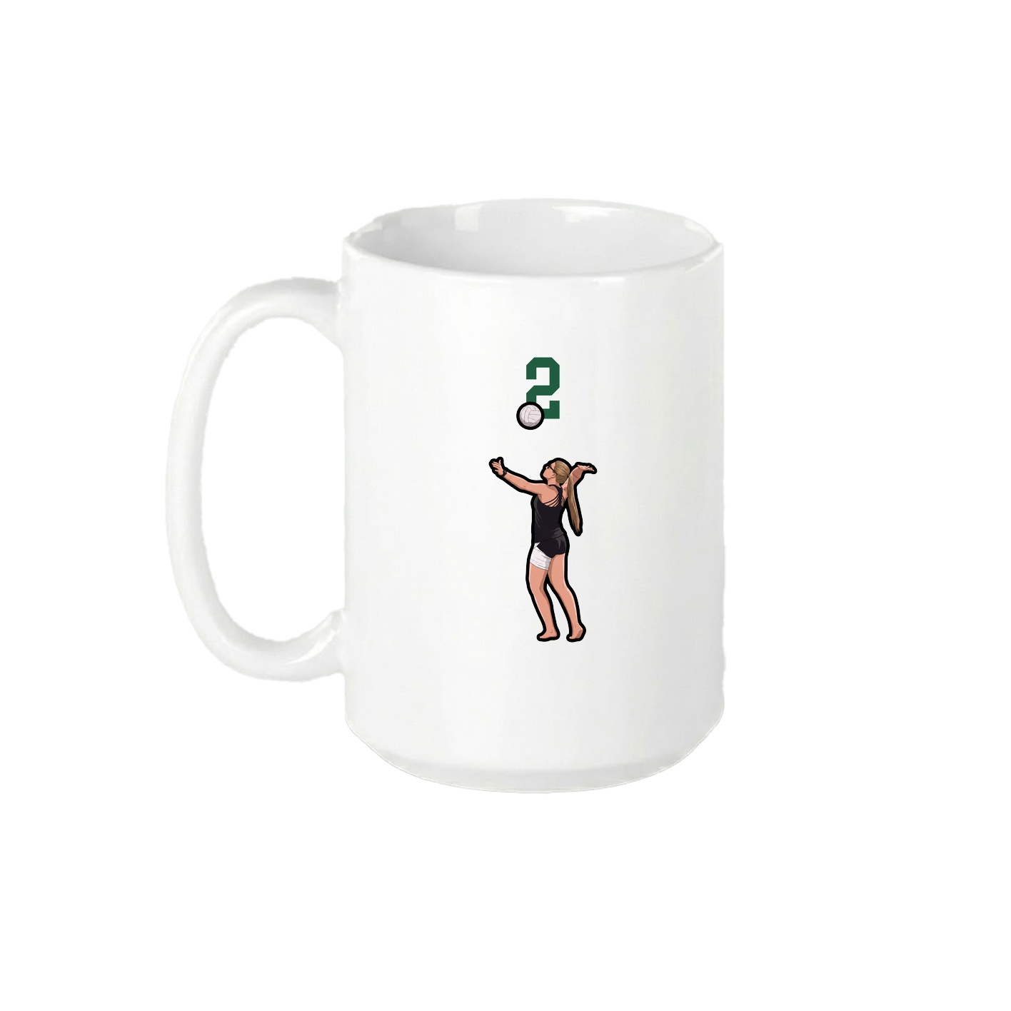 15oz Coffee Mug — Number Top in White