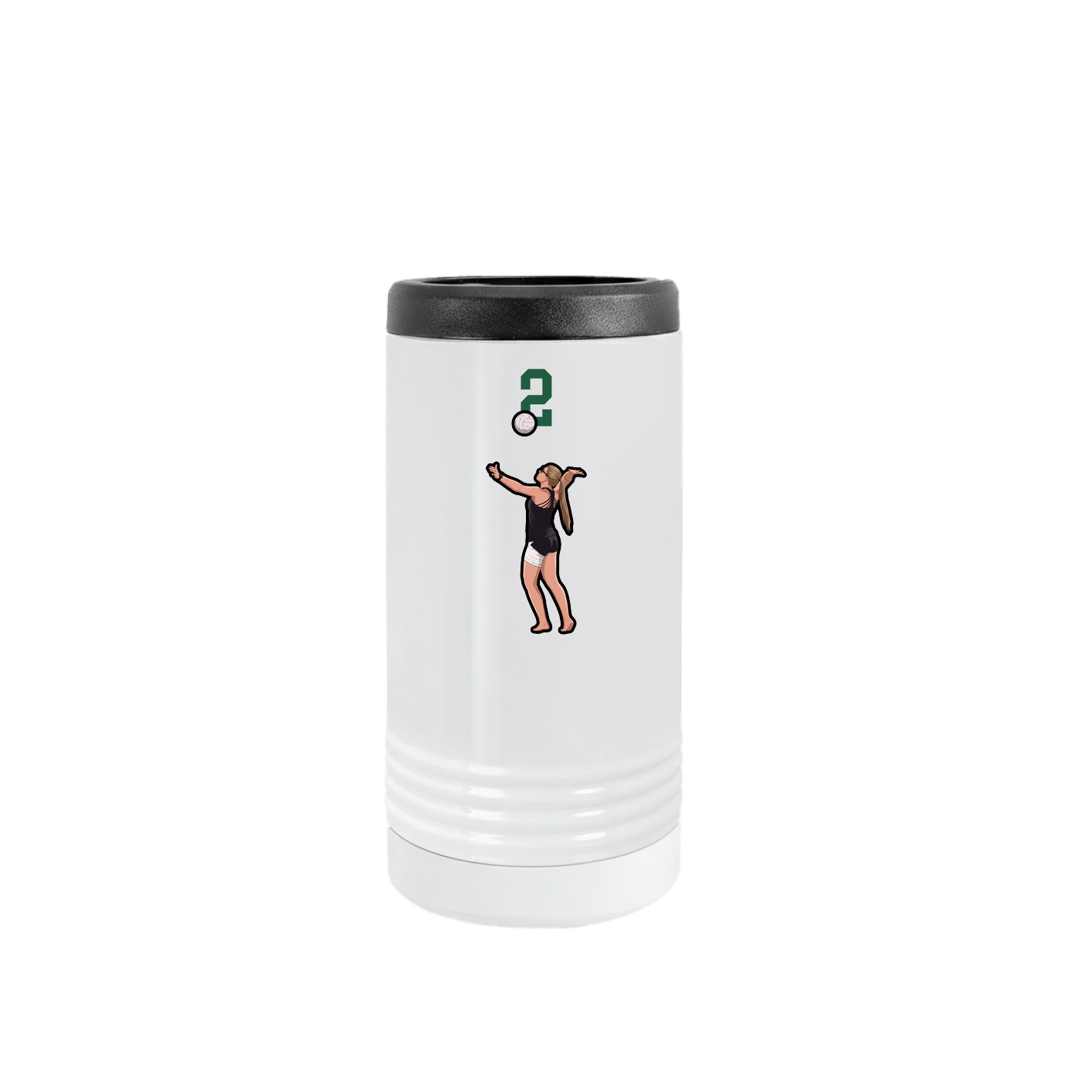 Slim Beverage Holder — Number Top in White
