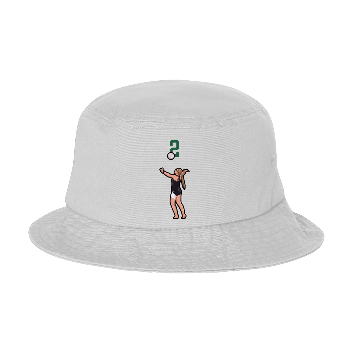 Bucket Cap — Number Top in White