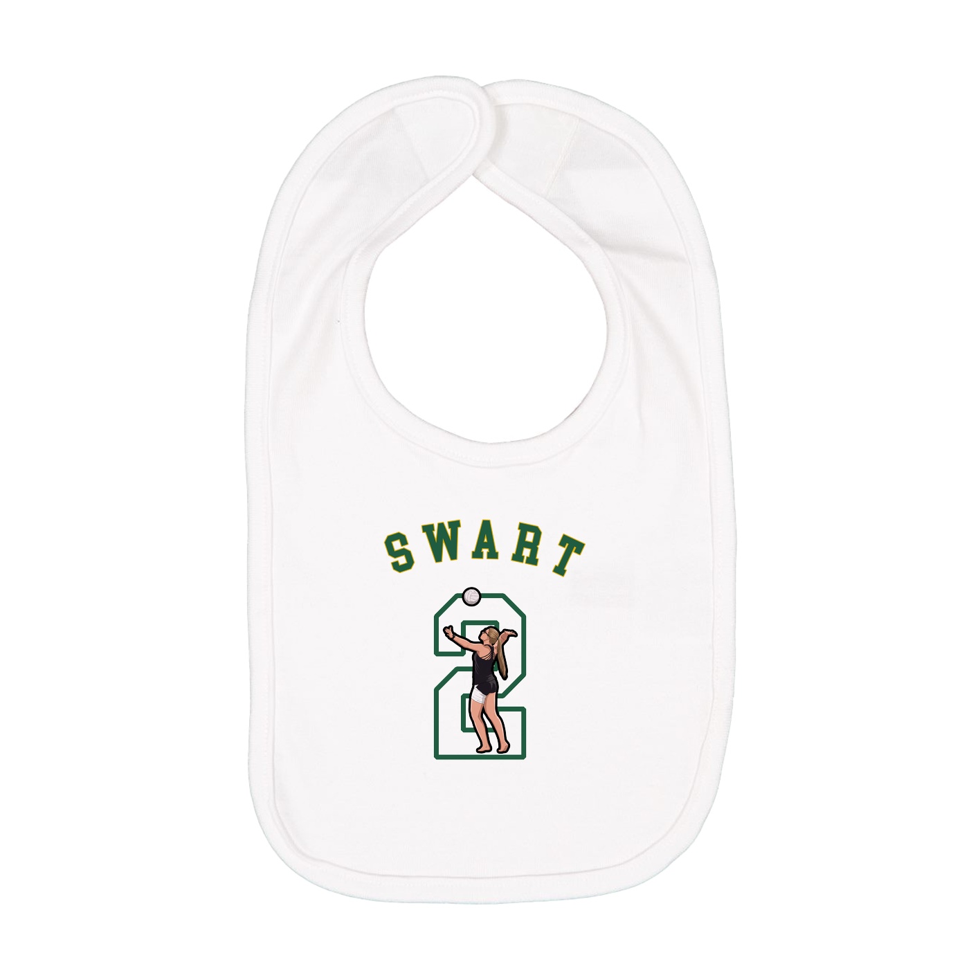 Infant Bib — Shirsey Arch in White