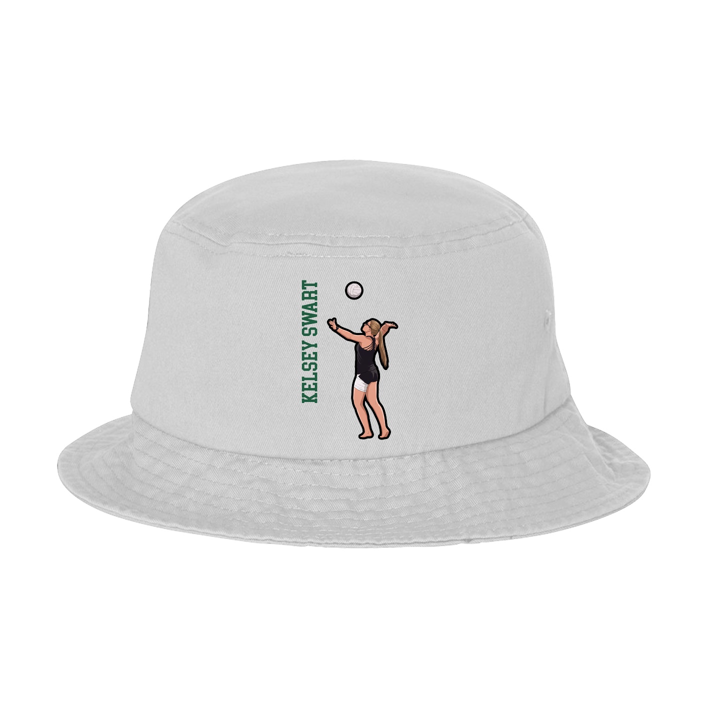 Bucket Cap — Name Vertical in White