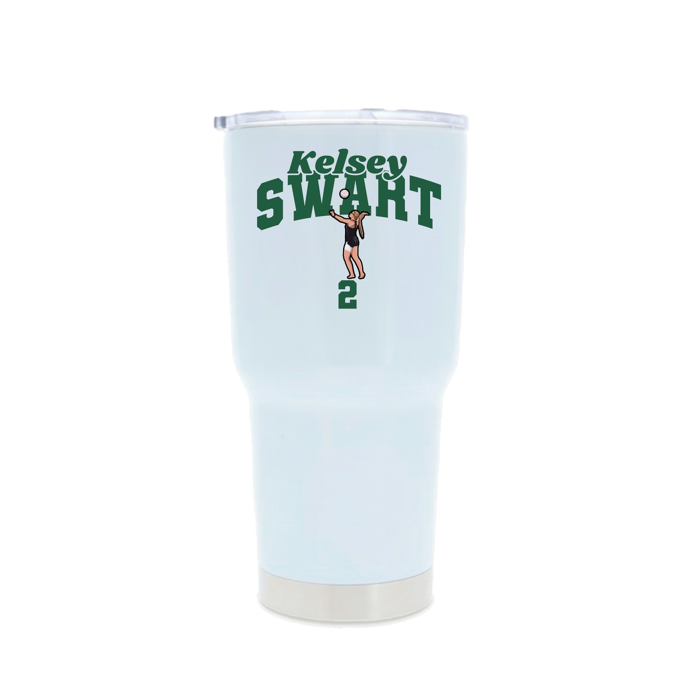 30oz Stainless Steel Tumbler — Signature Arch in White