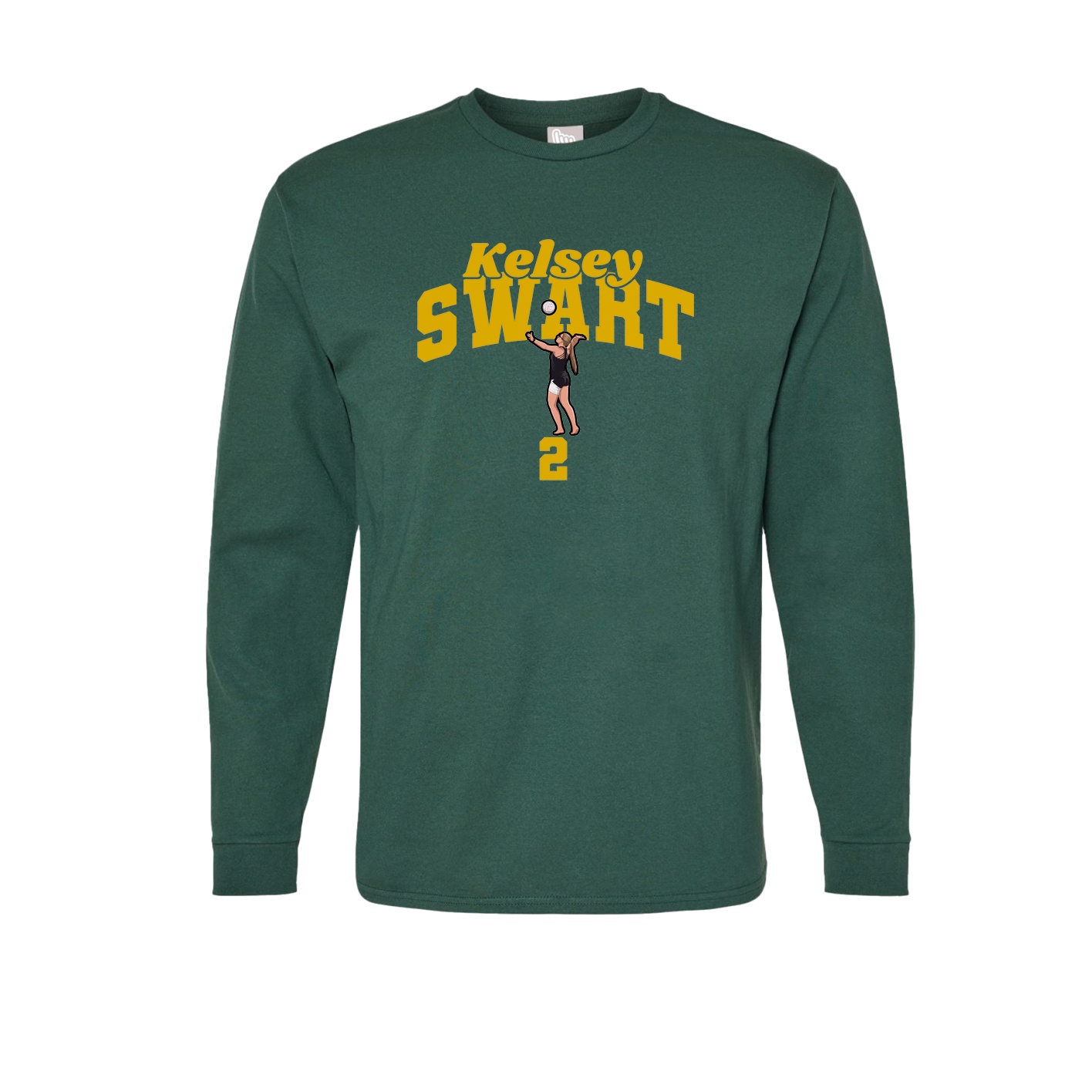 Long Sleeve Tee — Signature Arch in Green