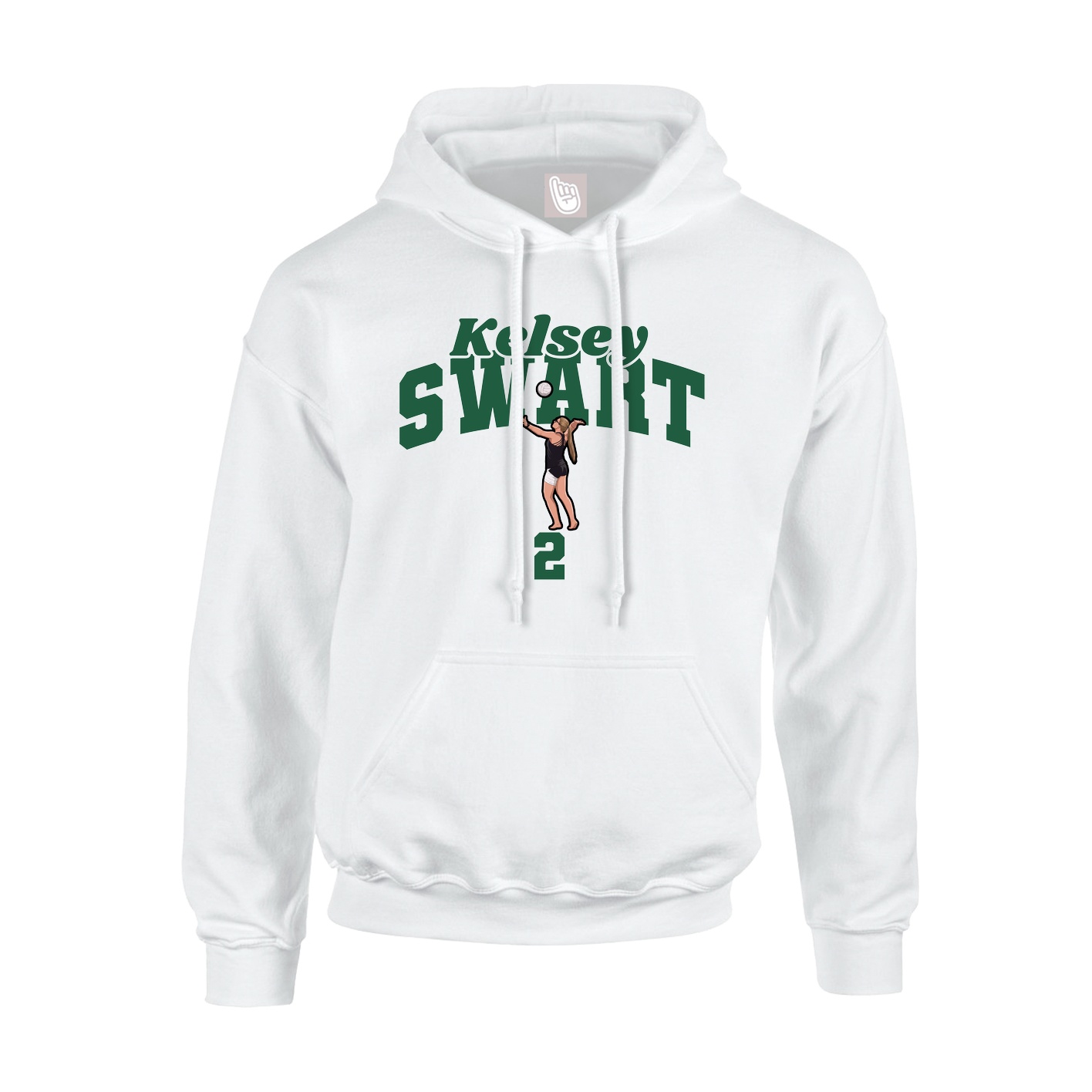 Hoodie — Signature Arch in White