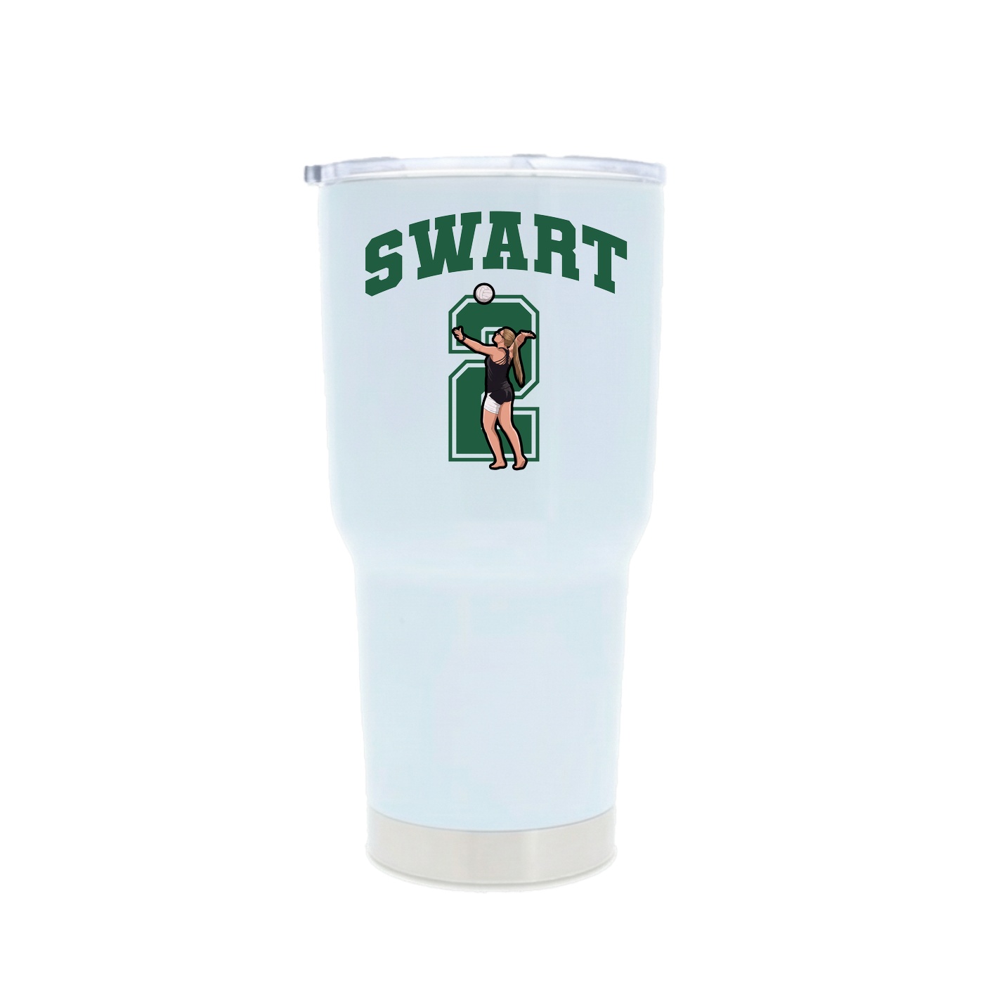 30oz Stainless Steel Tumbler — Number in White