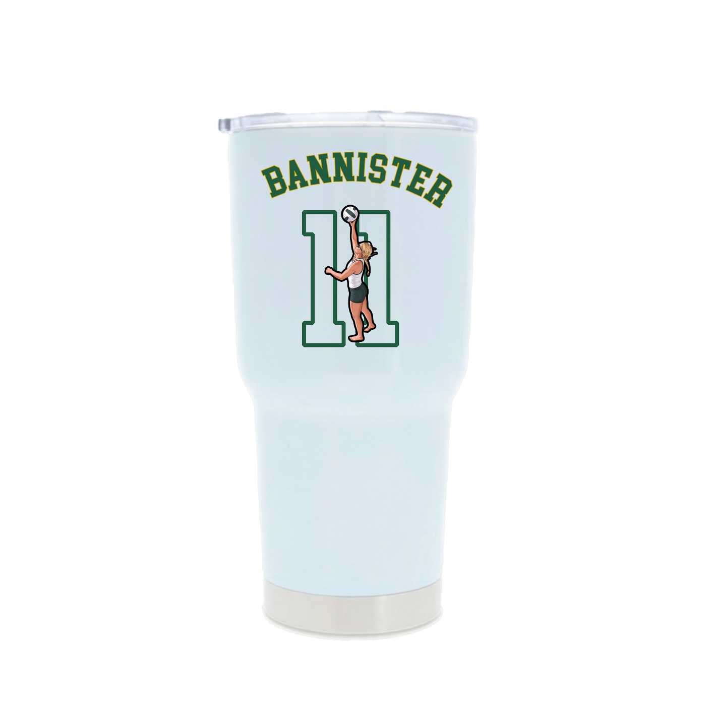 30oz Stainless Steel Tumbler — Shirsey Arch in White