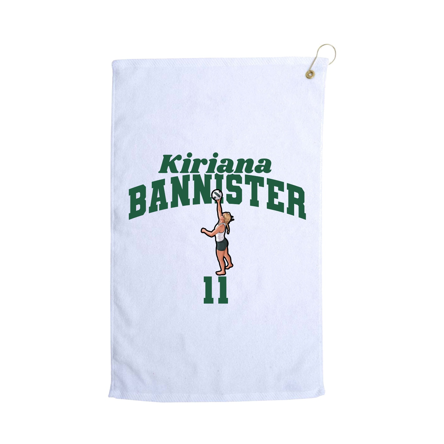 Golf Towel — Signature Arch in White