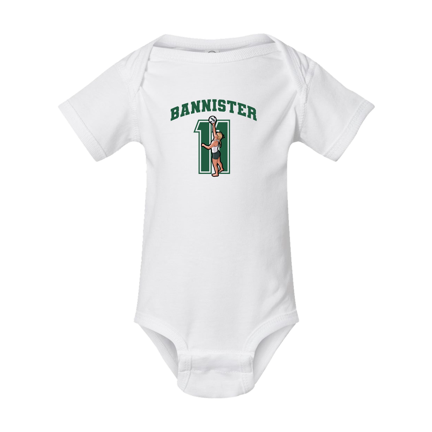Baby Onesie — Number in White