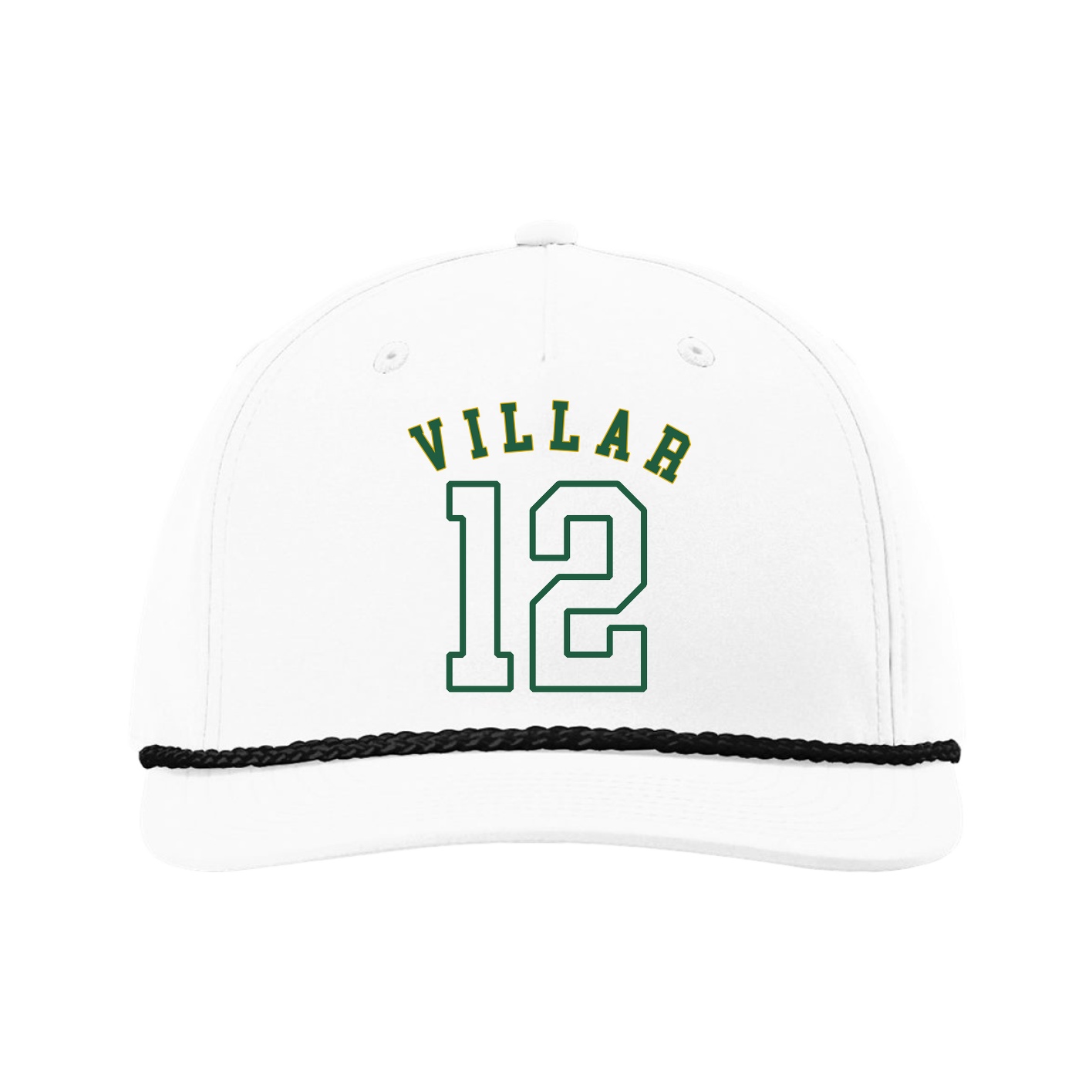 Five-Panel Classic Rope Cap — Shirsey Arch in White
