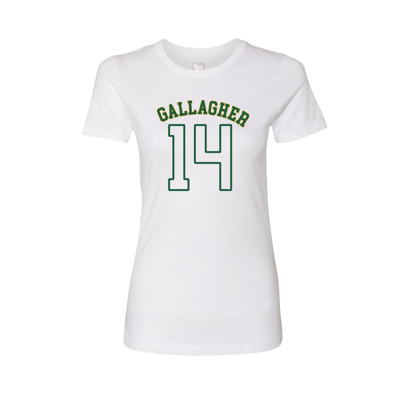 Fitted Women's Tee — Shirsey Arch in White