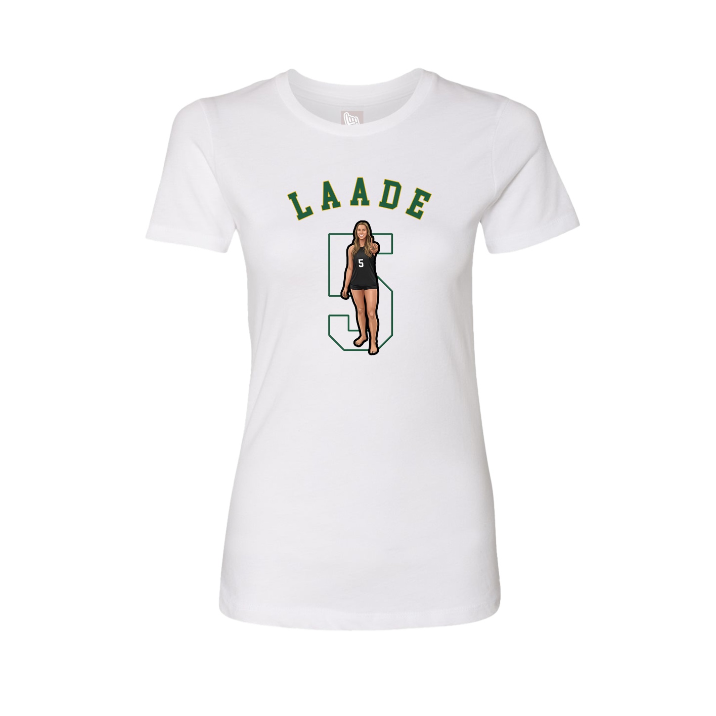 Fitted Women's Tee — Shirsey Arch in White
